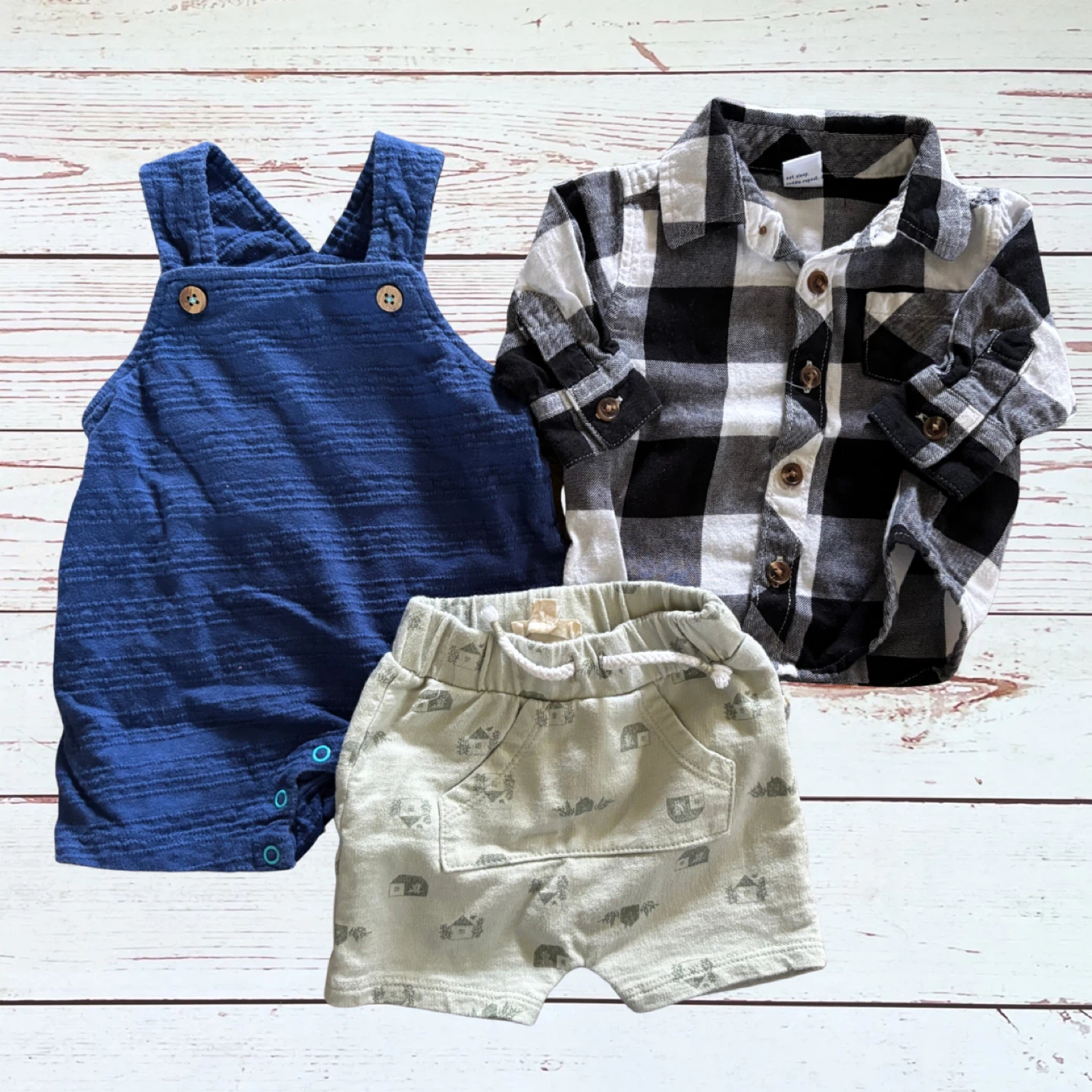 0-3 Month Baby Boy 3 Pc. Clothing Bundle