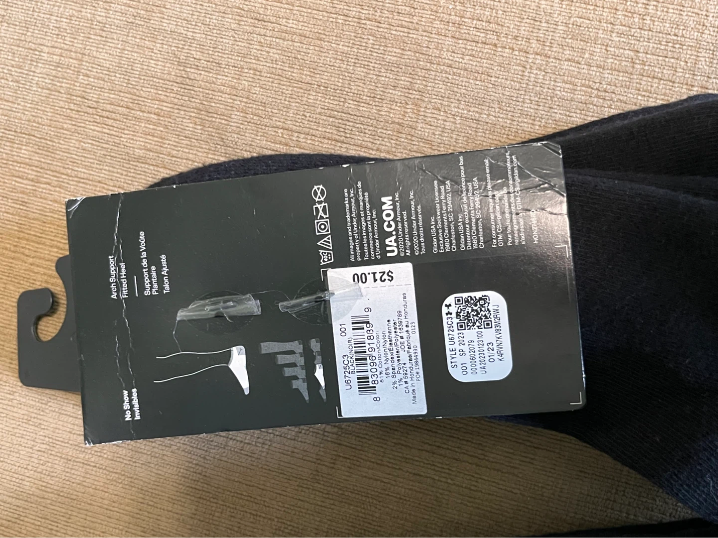 NEW $10 pack Under Armour Training Cotton Socks (3-Pack M/L) - photo 3