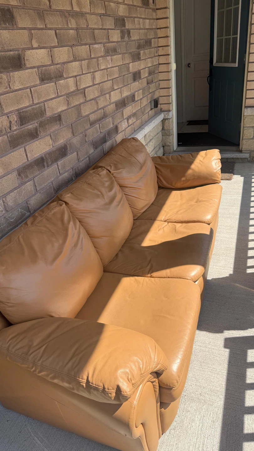 Brown Leather Sofa