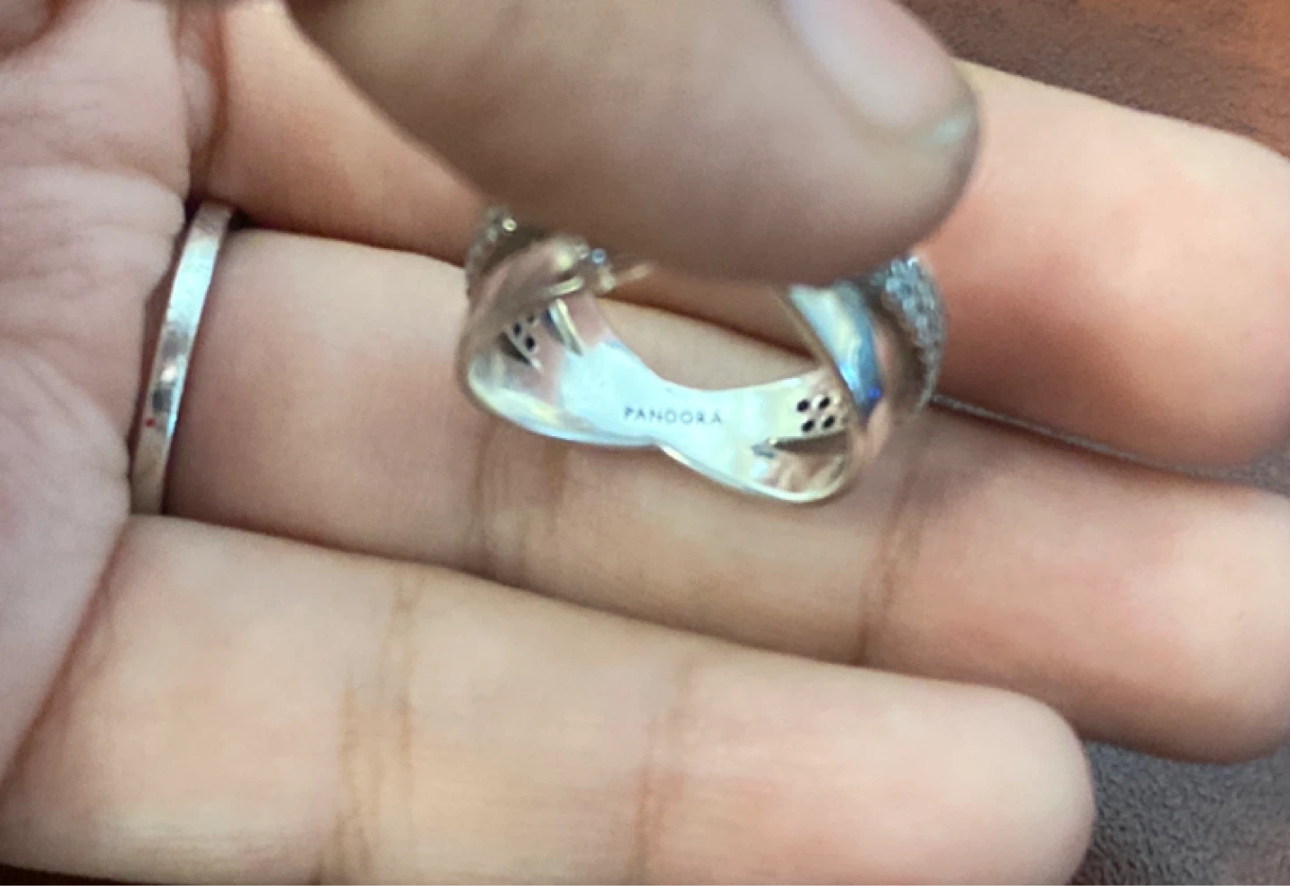 Pandora Bow Ring Silver with Stones - photo 3