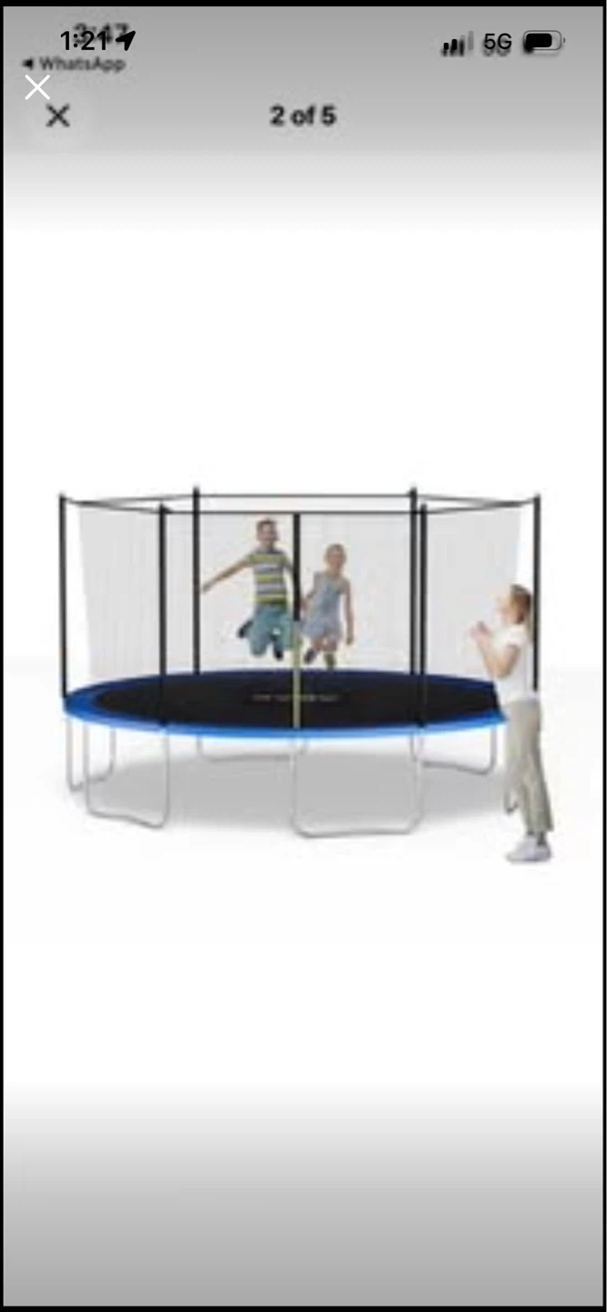 New GVPV trampoline has blue safety padding