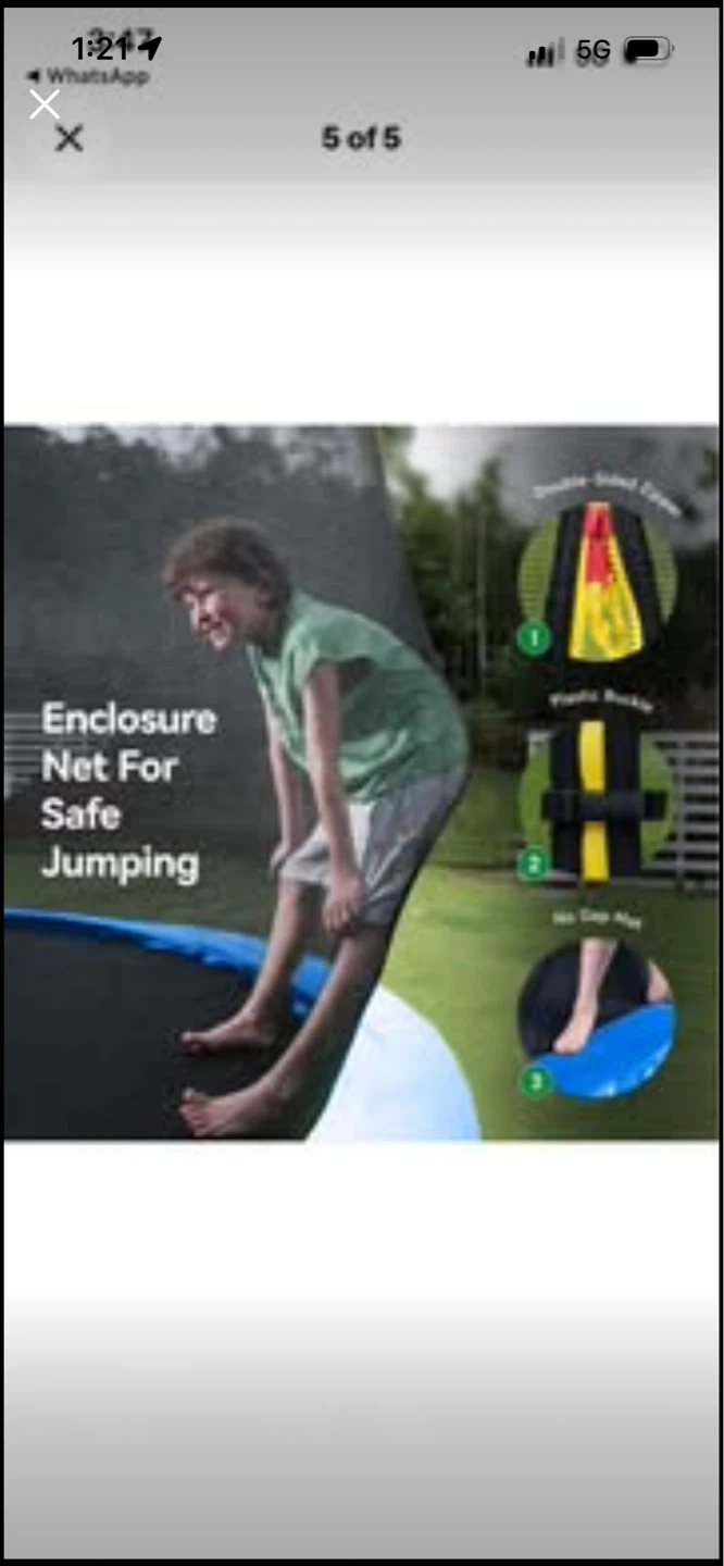 New GVPV trampoline has blue safety padding - photo 4