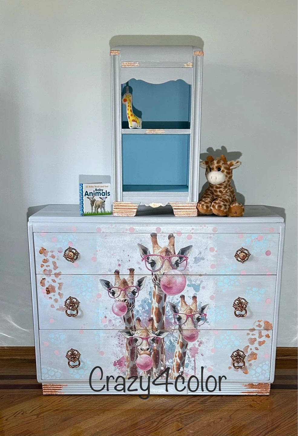 Giraffe Dresser with Decorative Hardware