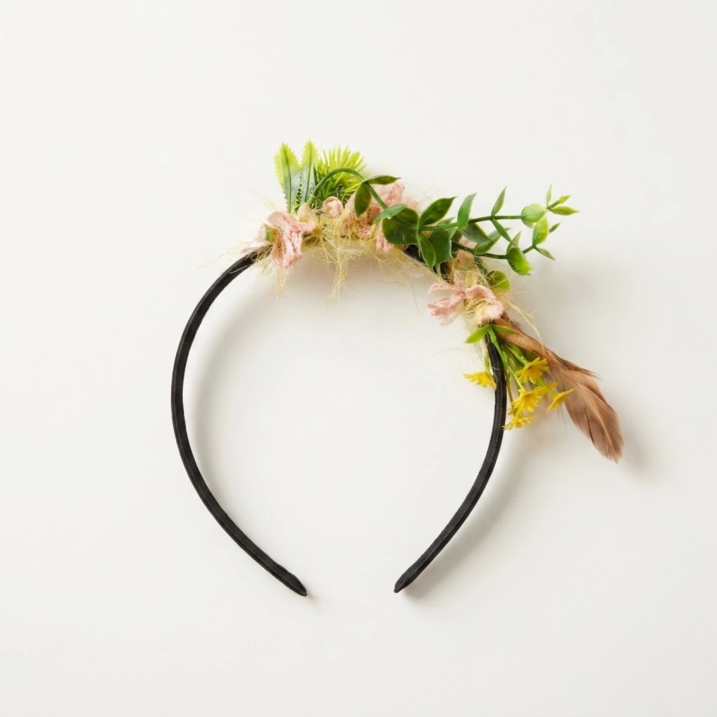 Greenery Headband with Pink and Green Accents - photo 3