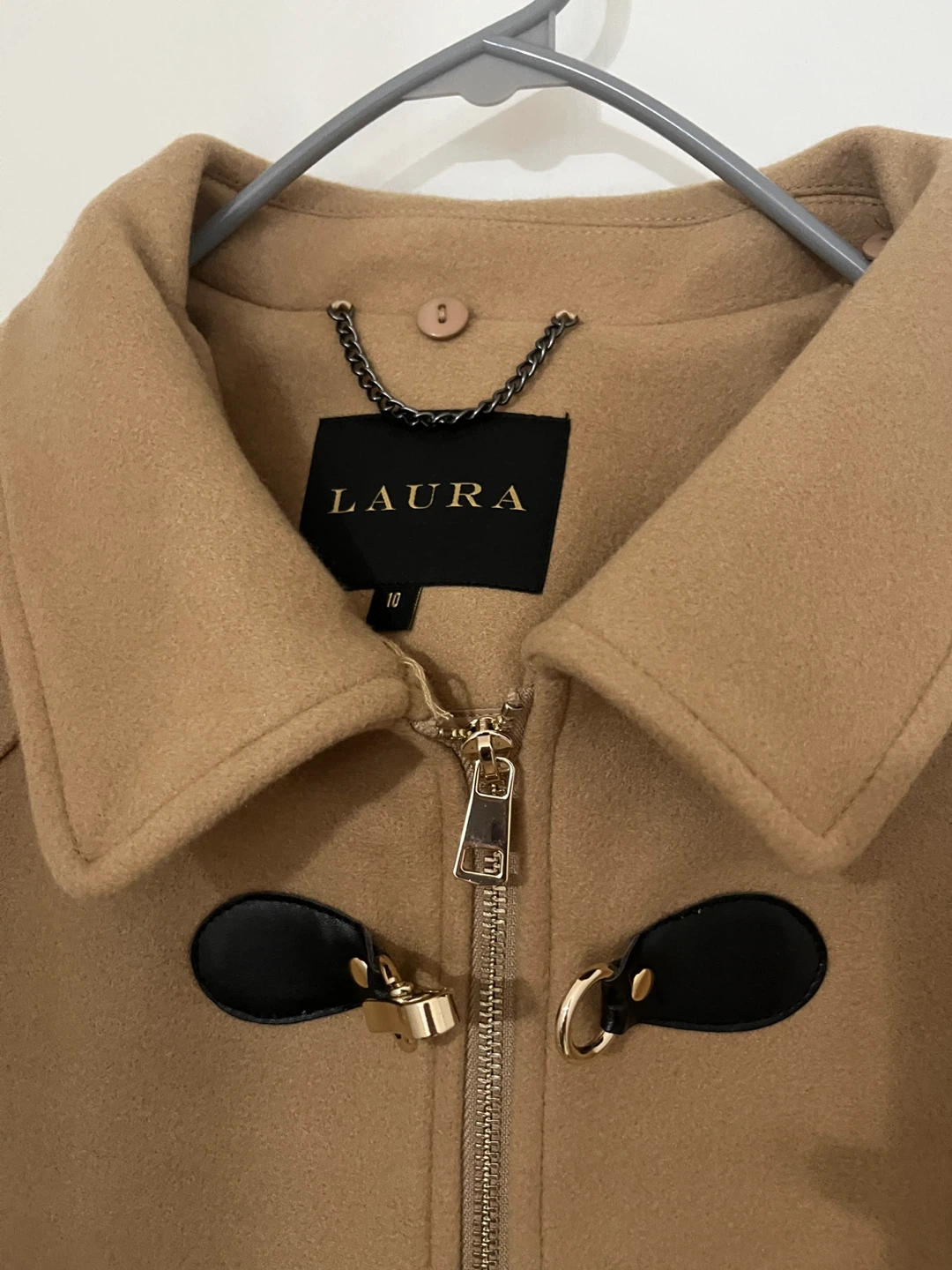 LAURA Tan Duffle Coat Size 10 - photo 2