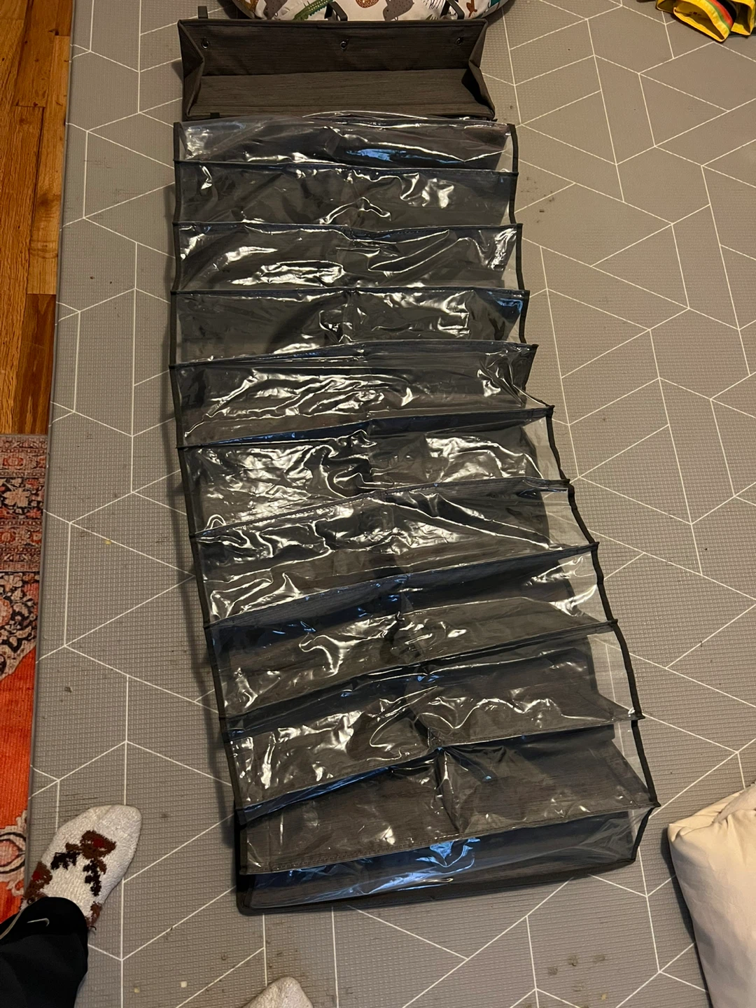 Hanging Organizer Bag with 10 Clear Pockets