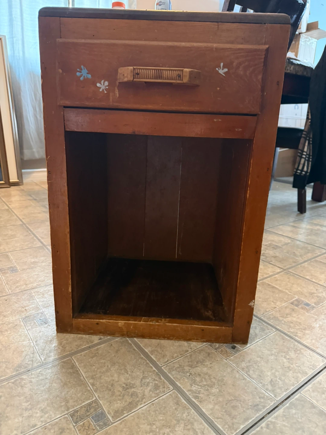 Vintage Wooden Nightstand / Side Table