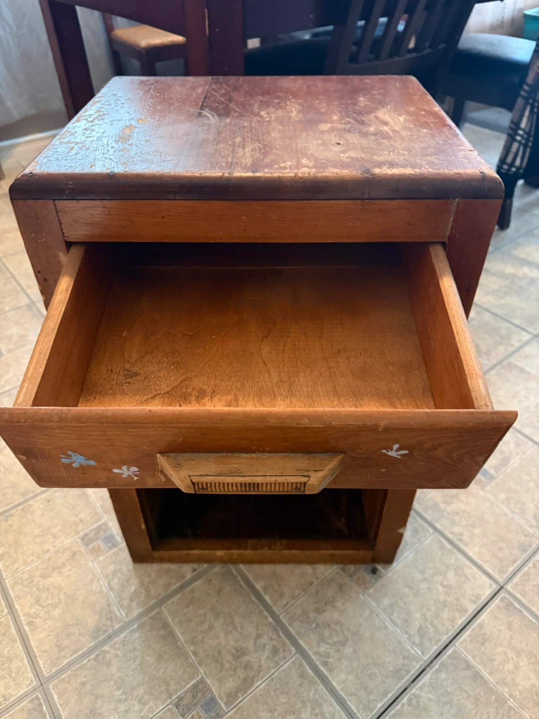 Vintage Wooden Nightstand / Side Table - photo 2