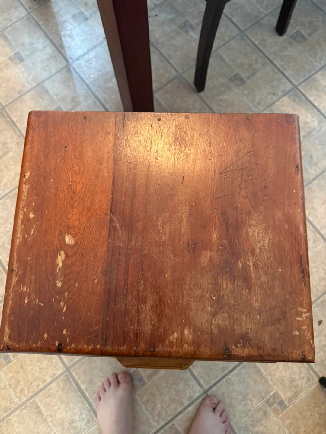 Vintage Wooden Nightstand / Side Table - photo 3