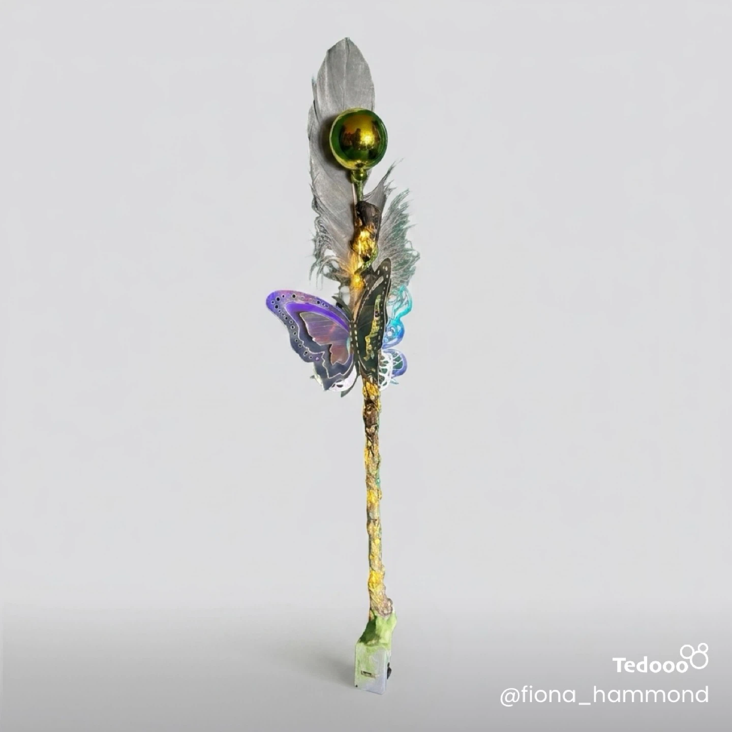 Fairy Wand with Butterfly and Crystal - photo 2