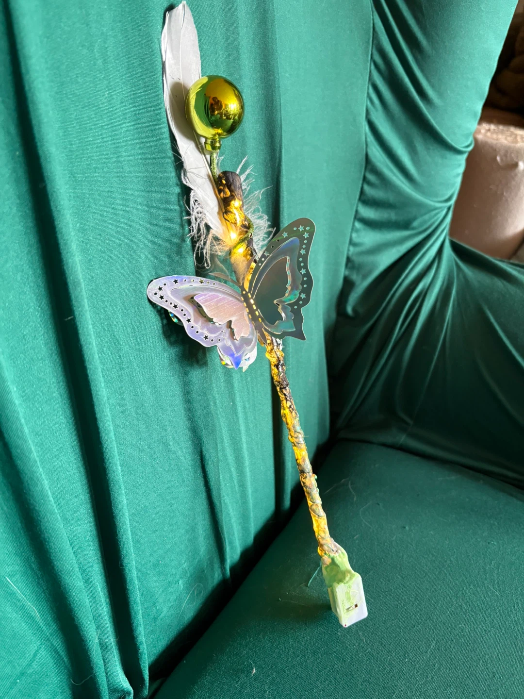 Fairy Wand with Butterfly and Crystal - photo 3