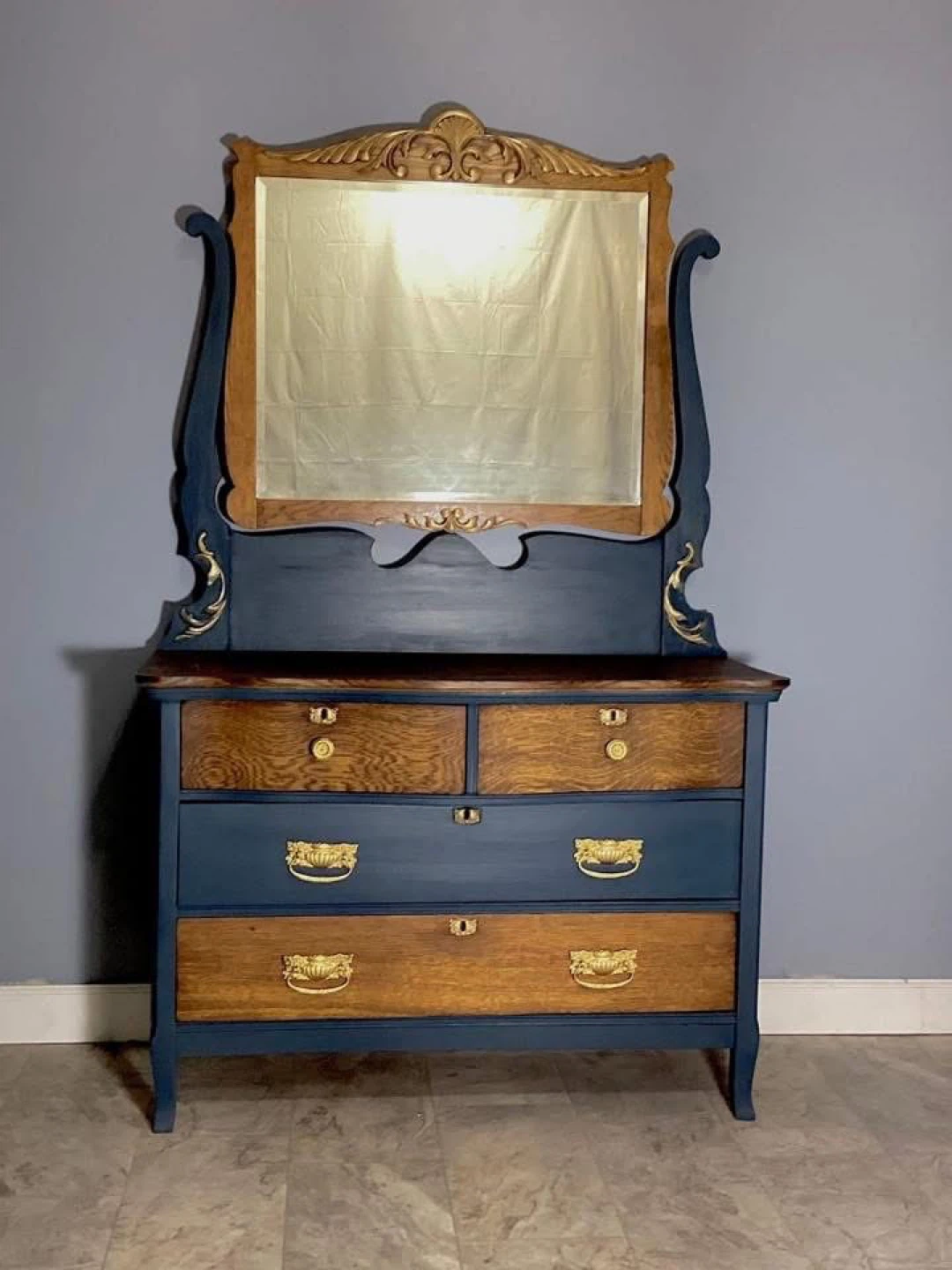 Antique Dresser with Mirror