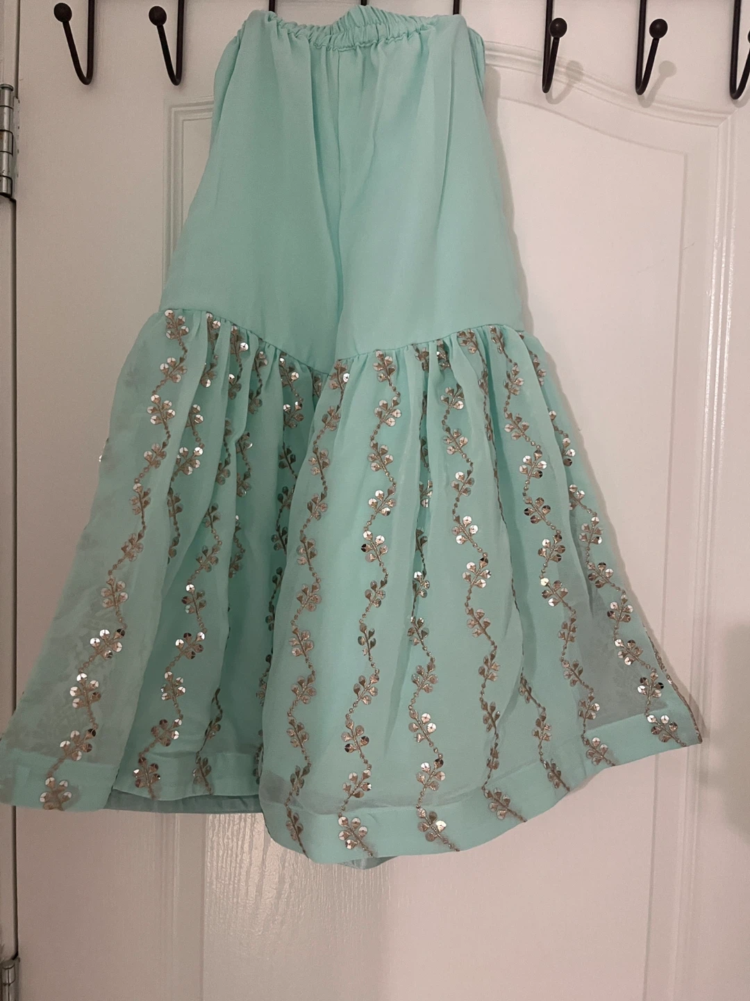 Embellished Teal Kurti with Sharara Pants - photo 2