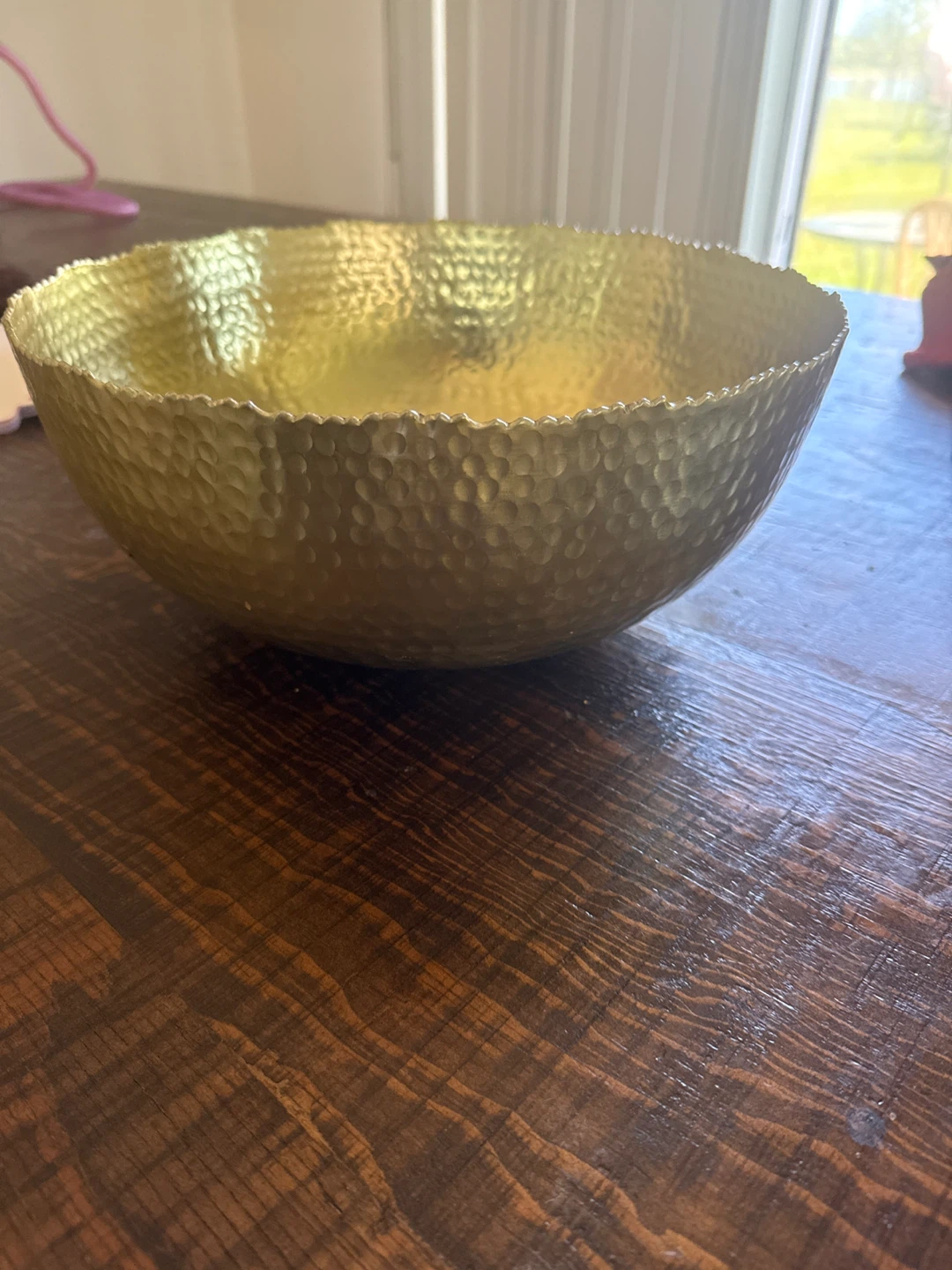 Hammered Gold Metal Serving Bowl - photo 2