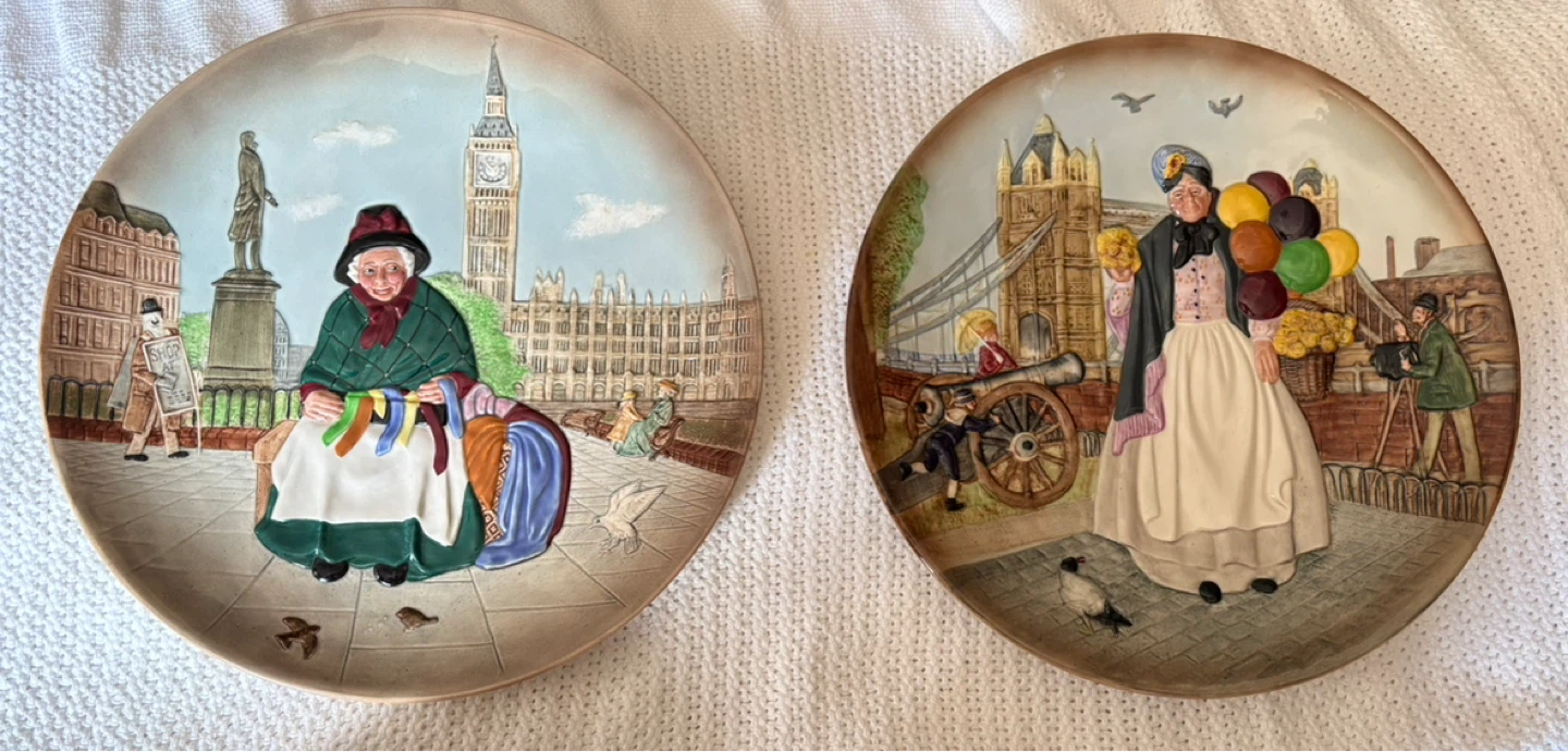Royal Doulton (Silks and Ribbons, Biddy Penny Farthing) Plates