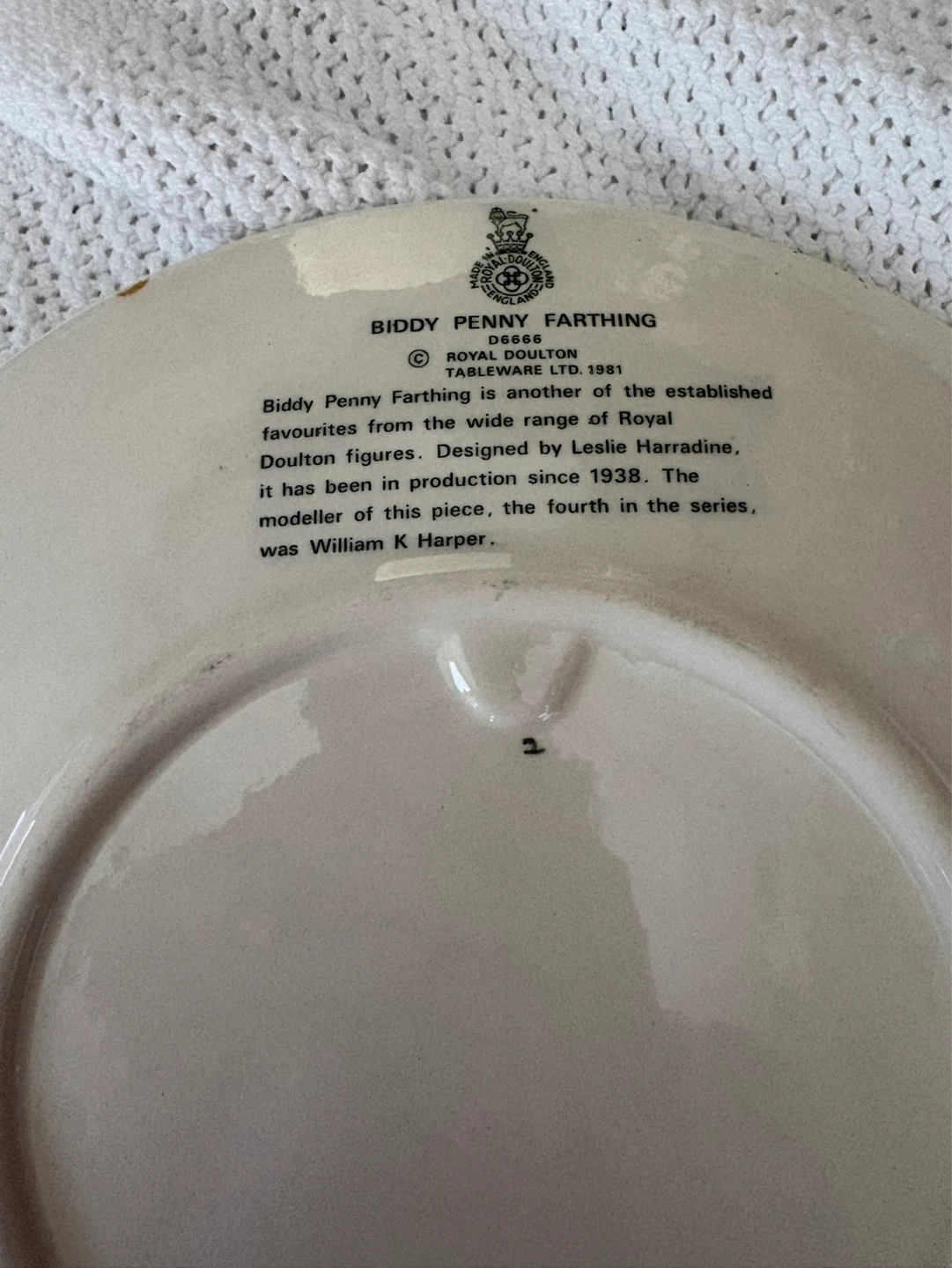 Royal Doulton (Silks and Ribbons, Biddy Penny Farthing) Plates - photo 5