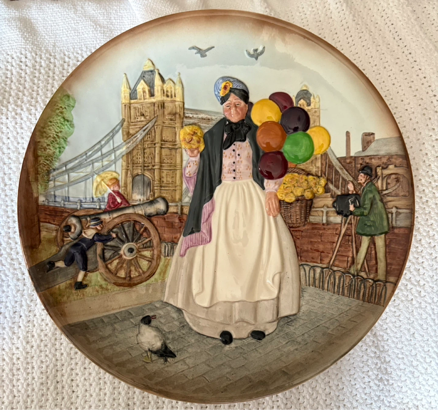 Royal Doulton (Silks and Ribbons, Biddy Penny Farthing) Plates - photo 3