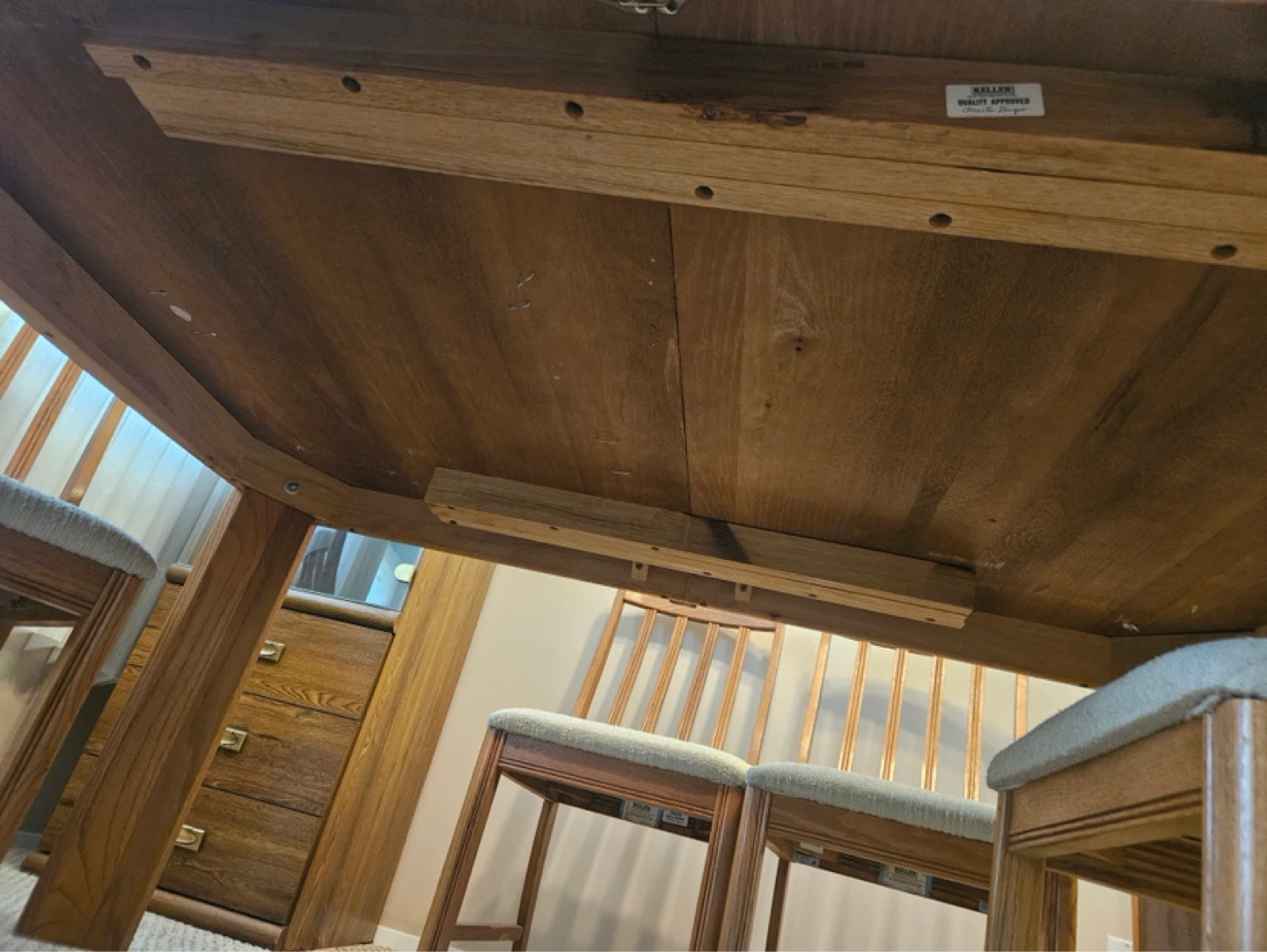 Oak Dining Table and Chairs Set - photo 4