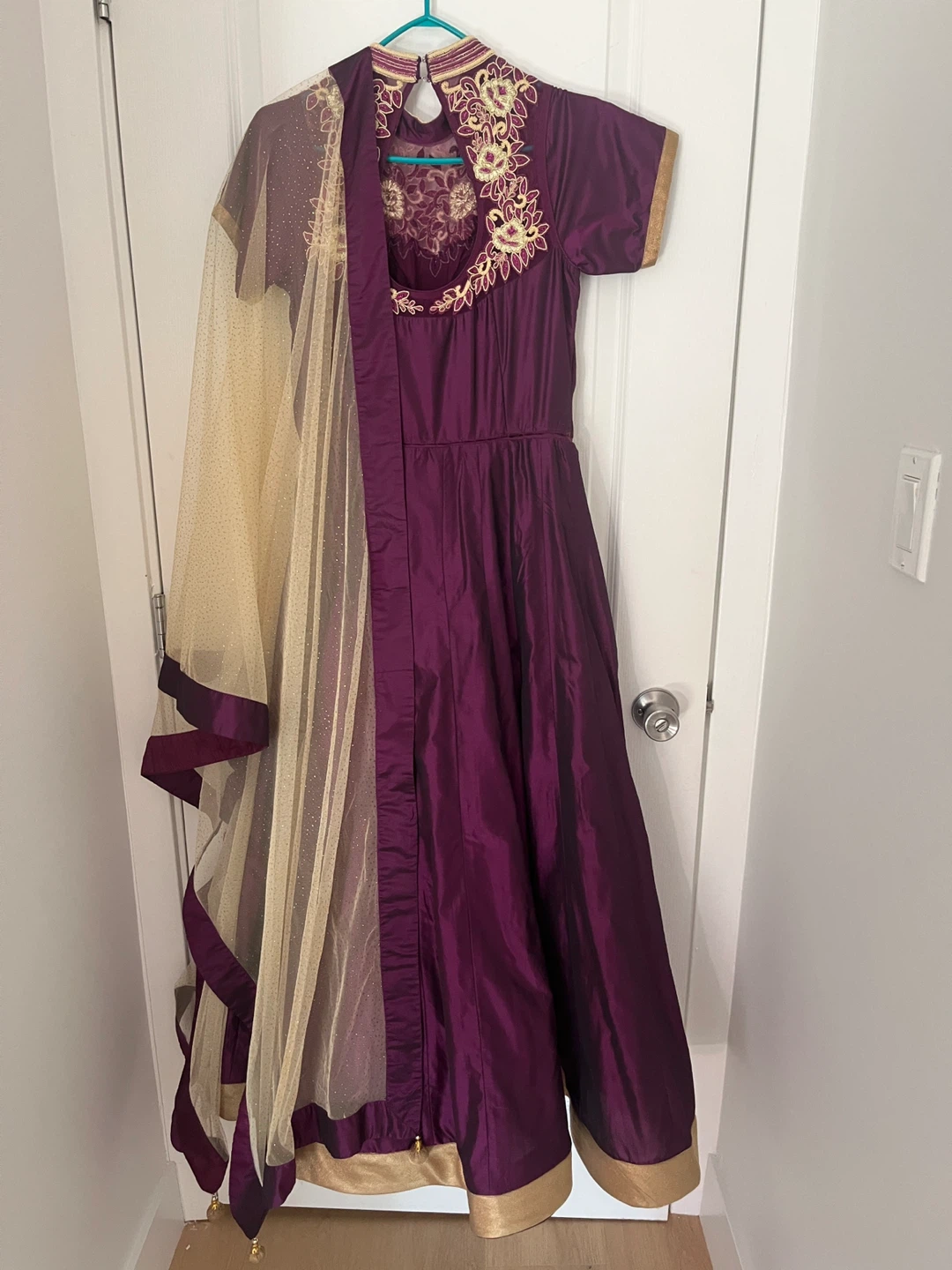 Purple Anarkali Suit with Dupatta - photo 2