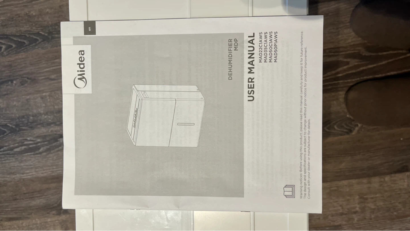 Midea Dehumidifier MAD22C1AWS - photo 5