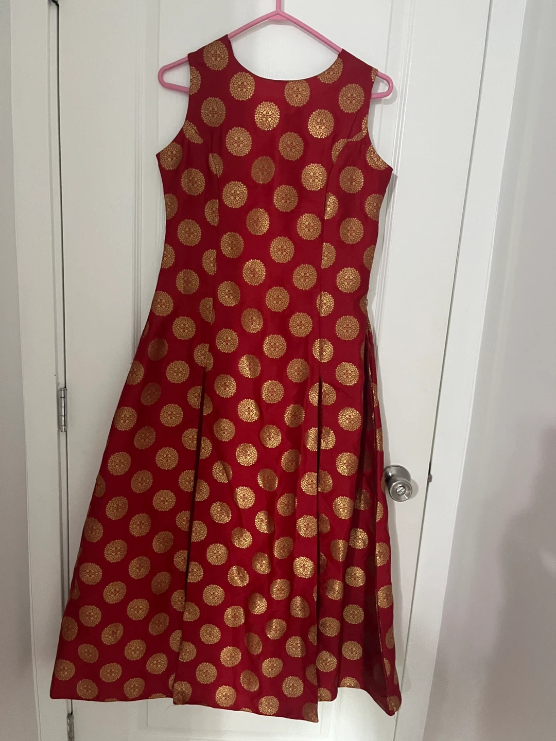 Red and Gold Indian Suit with Dupatta - photo 3
