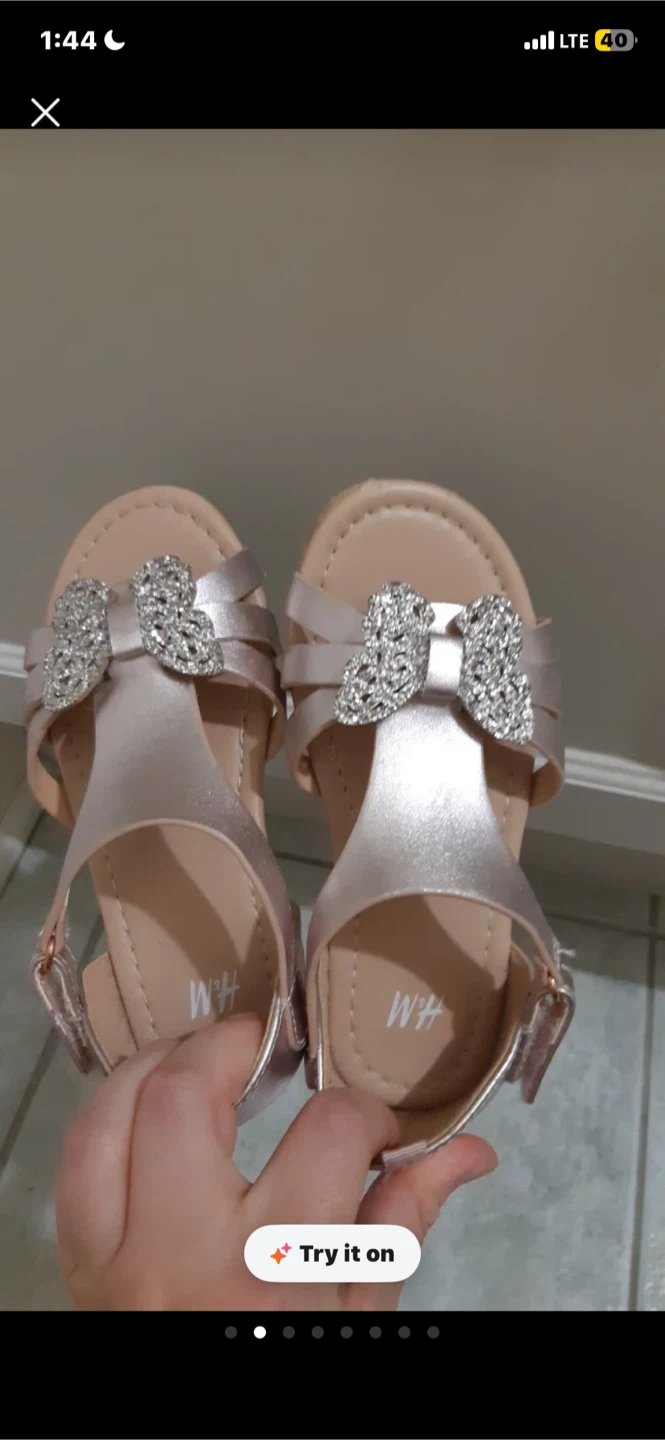 Girls Rose Gold Sandals