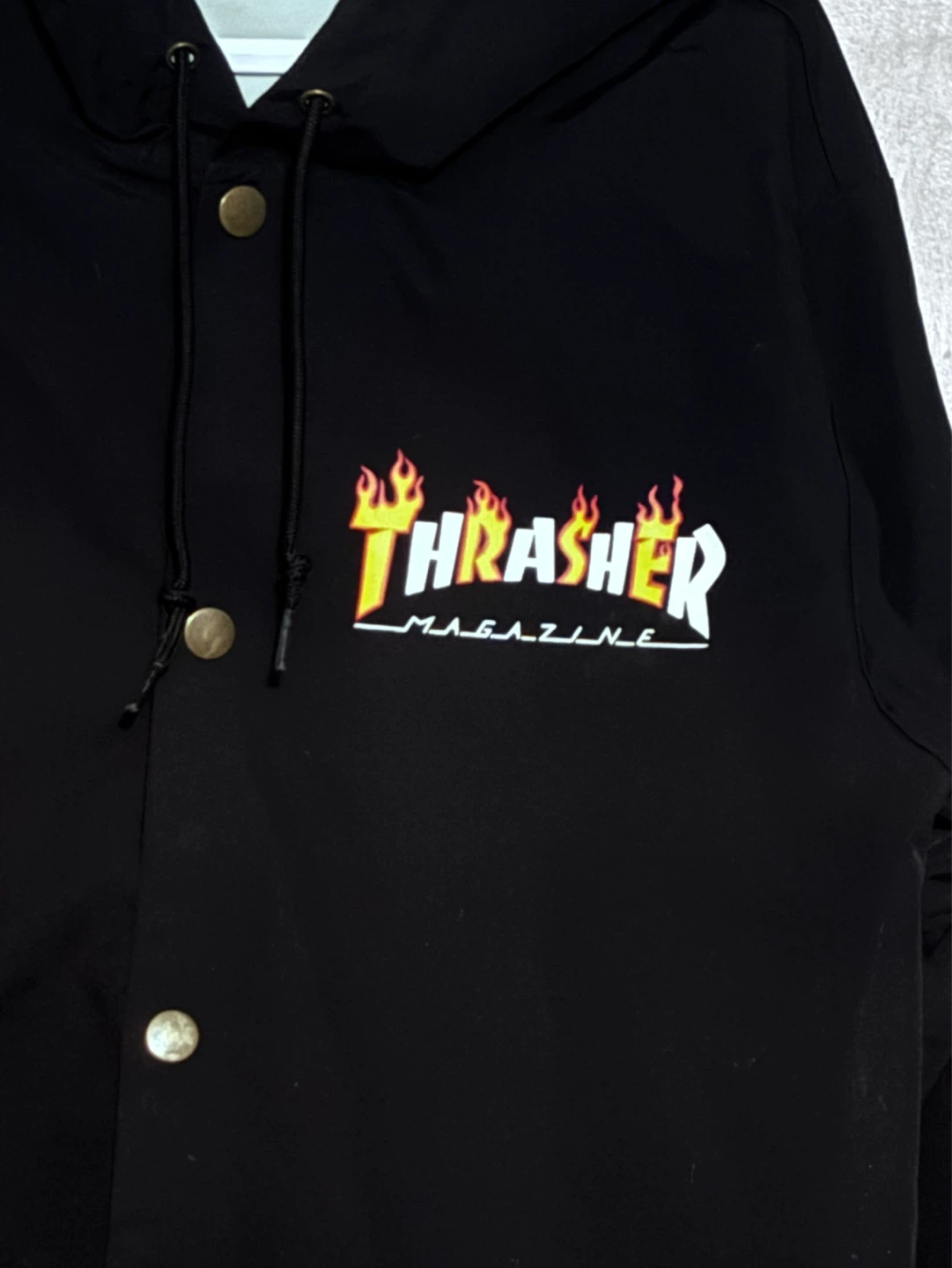 Thrasher Magazine Black Nylon Jacket Size L - photo 2