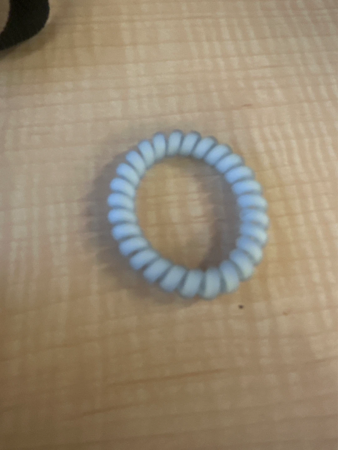 Light Blue Spiral Hair Tie