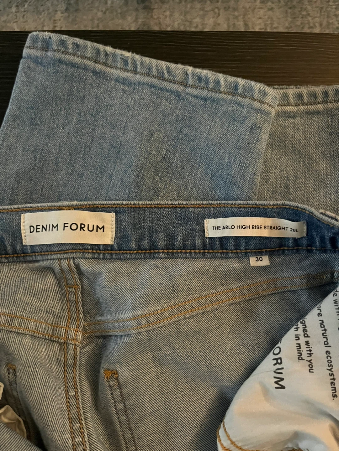 DENIM FORUM The Arlo High Rise Straight Jeans (30x28) - photo 3