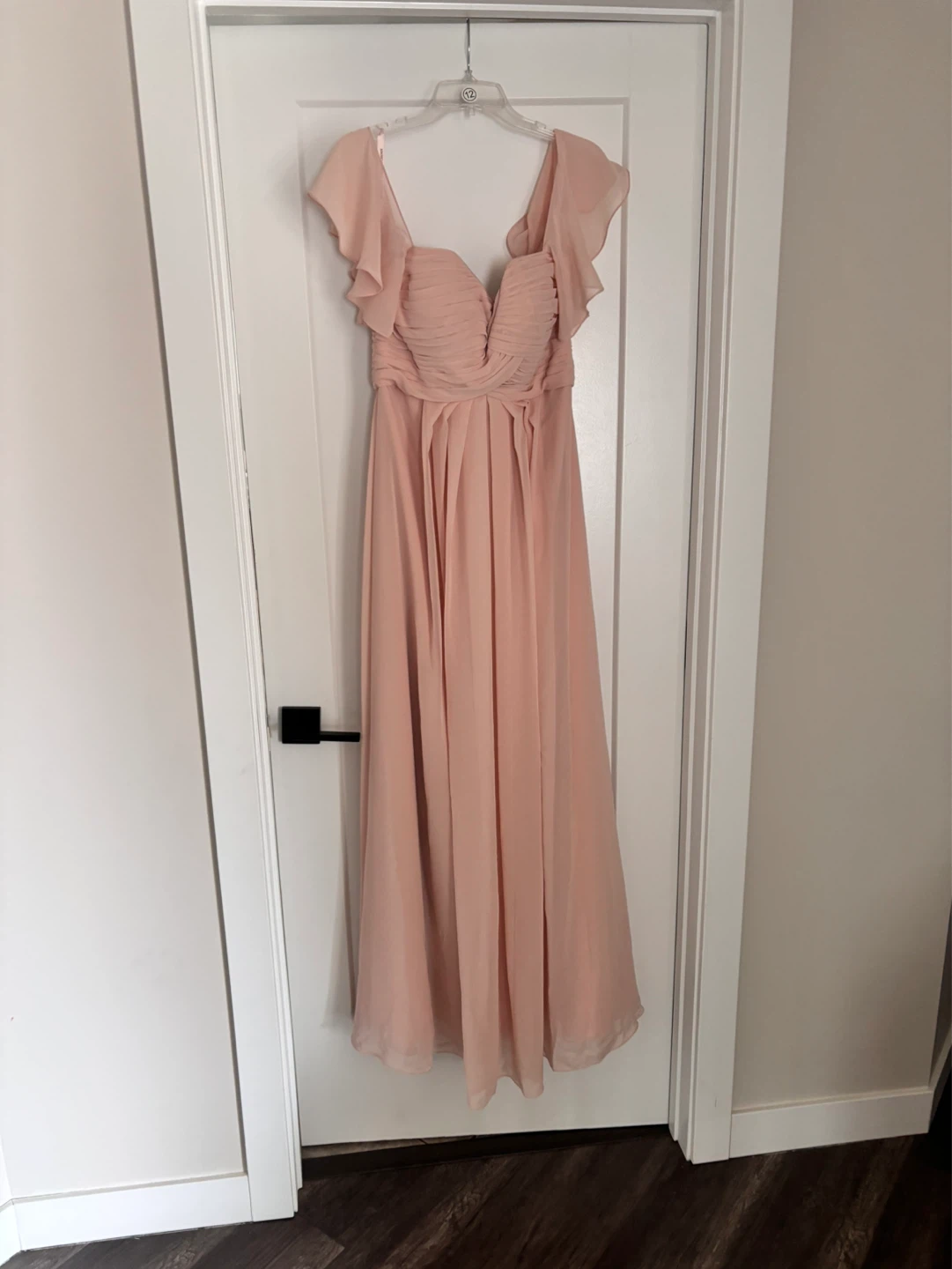 Morilee Blush Chiffon Bridesmaid Dress Size 12