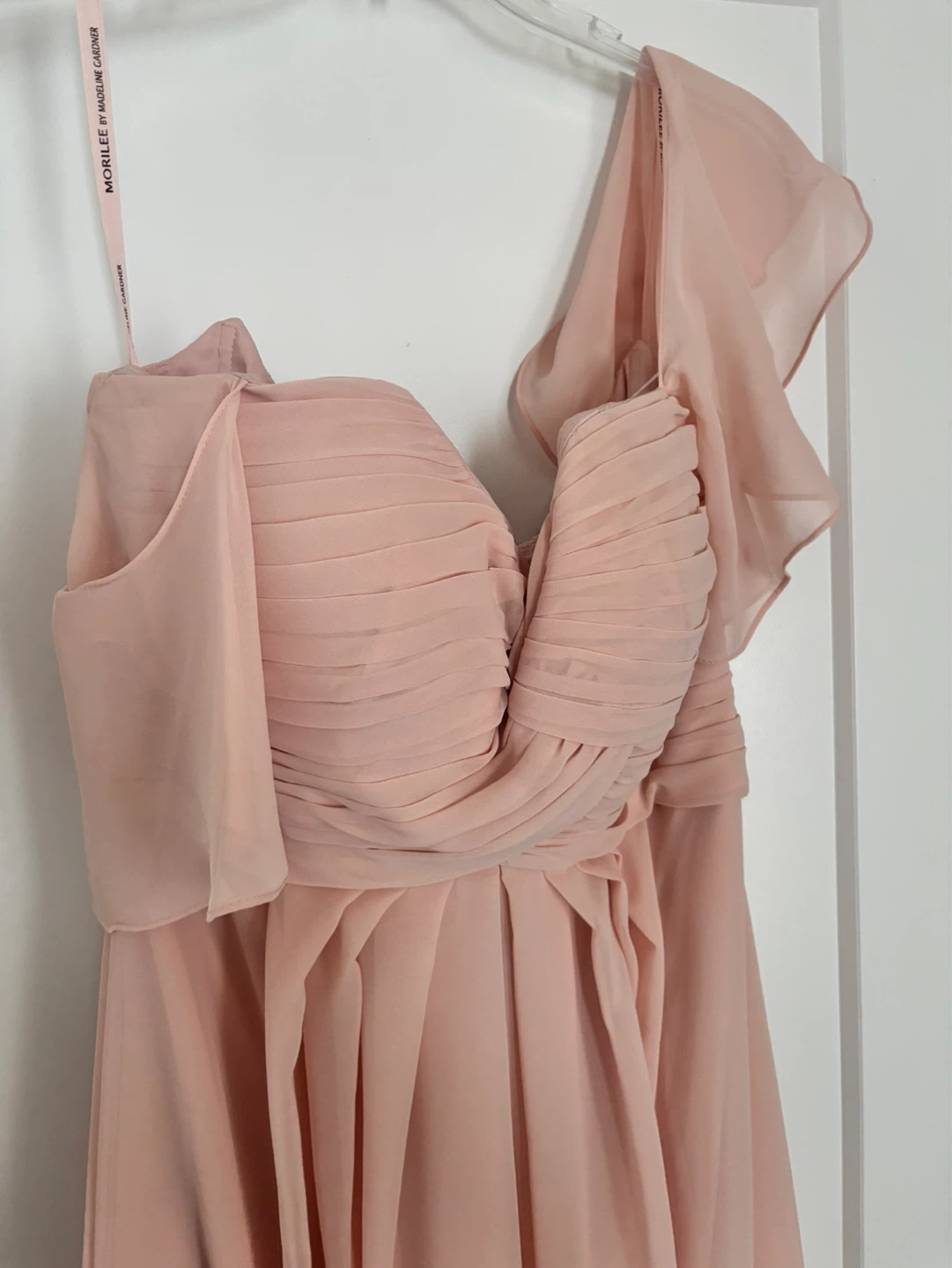 Morilee Blush Chiffon Bridesmaid Dress Size 12 - photo 2