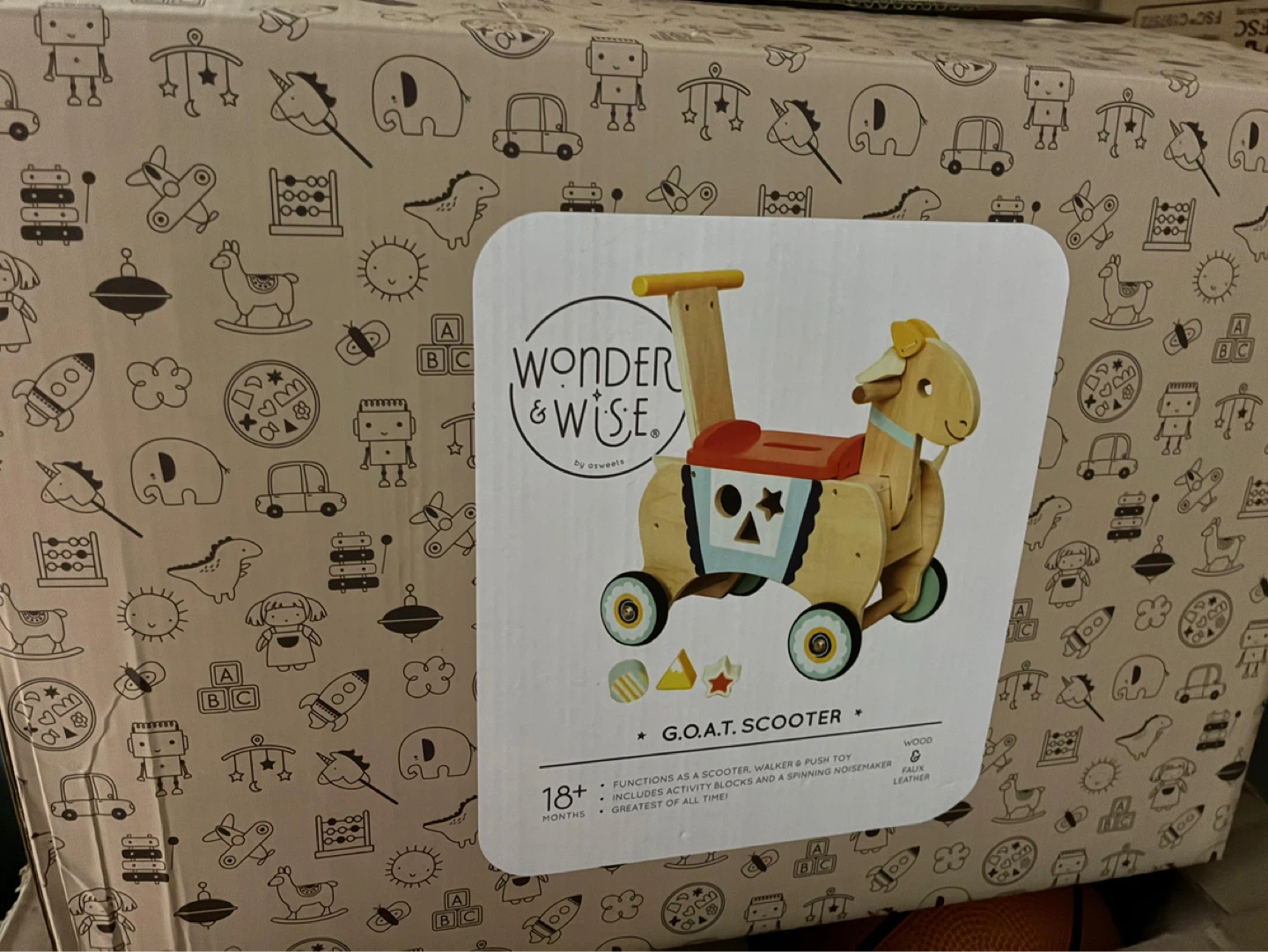 Wonder & Wise G.O.A.T. Scooter, Walker & Push Toy