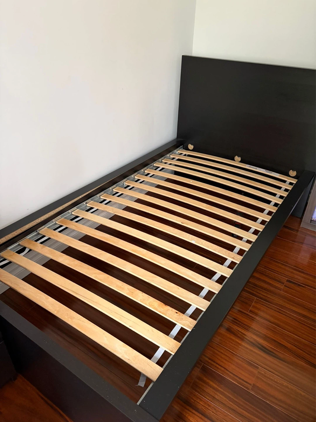 Dark Brown Bed Frame with Slats