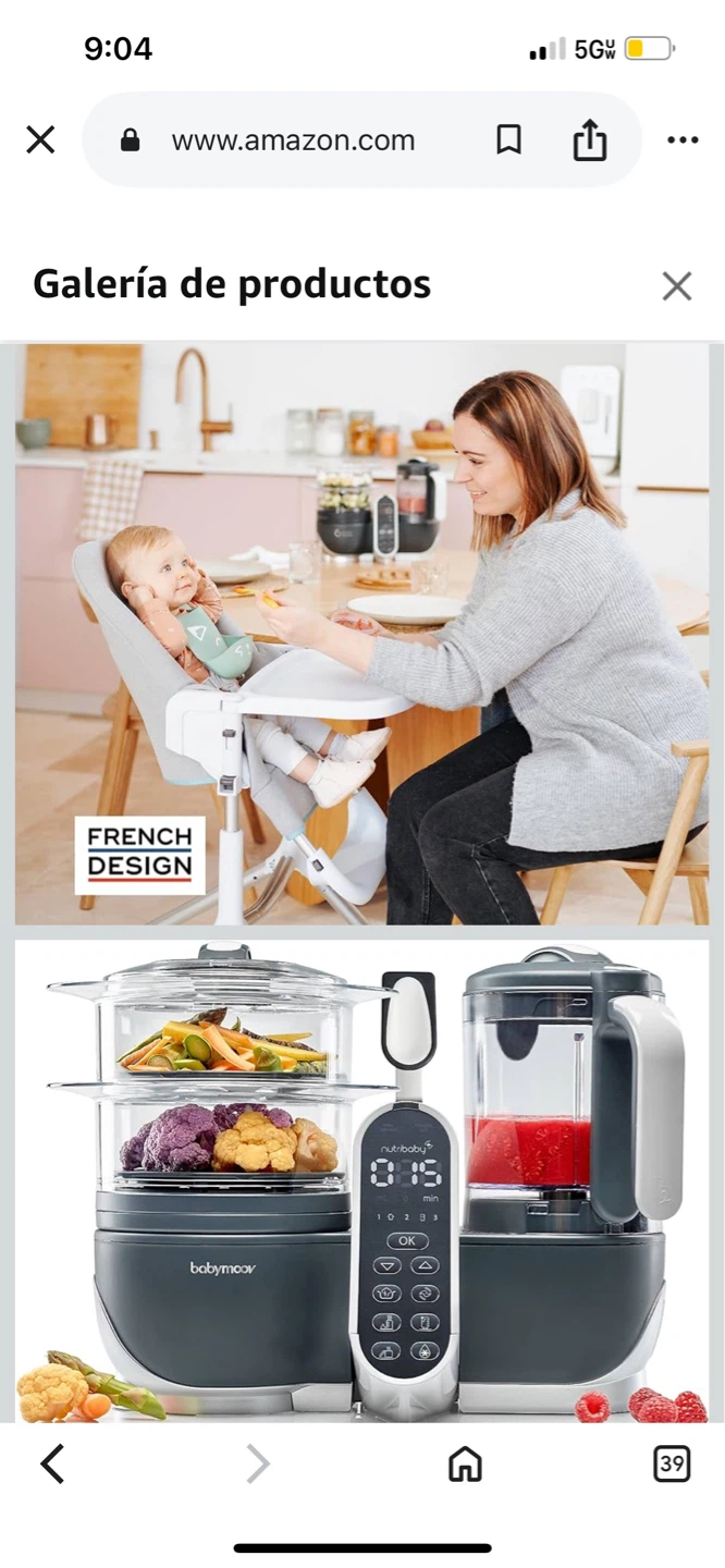 Babymoov Duo Meal Station Baby Food Maker Steamer Blender - photo 4