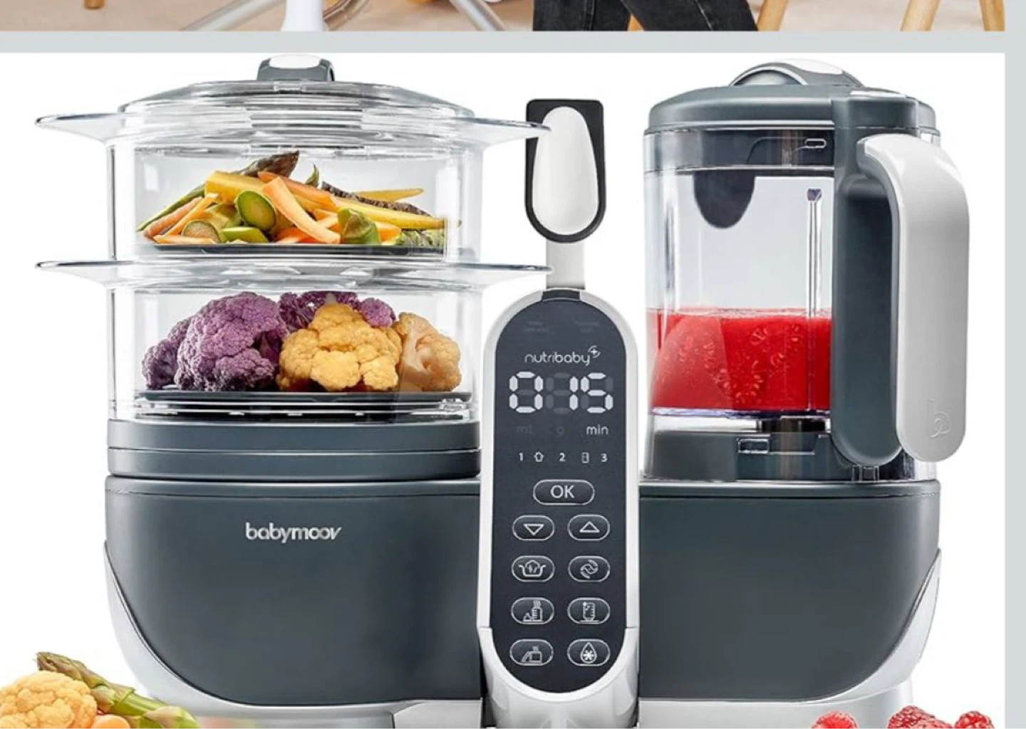 Babymoov Duo Meal Station Baby Food Maker Steamer Blender