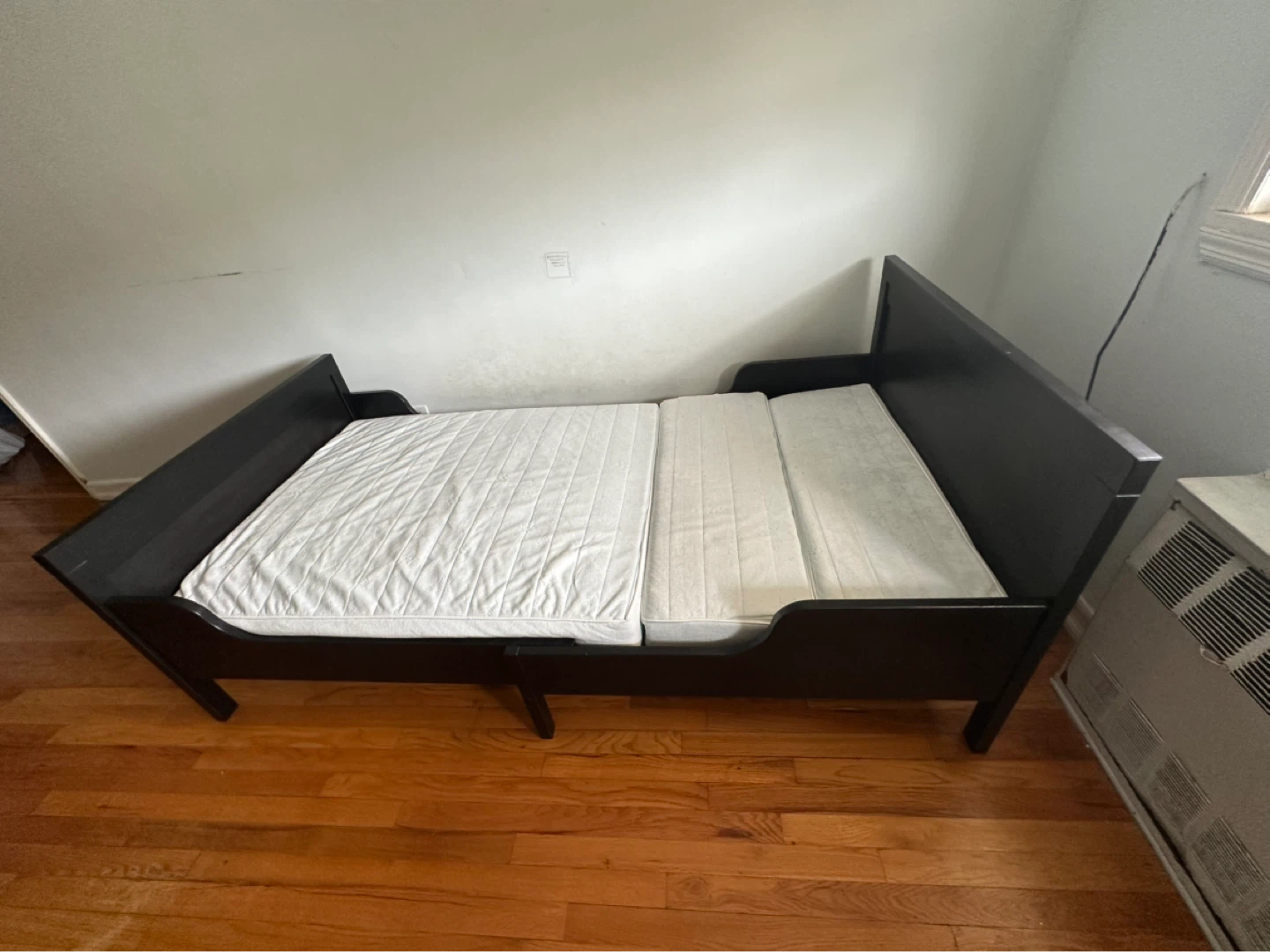 Dark Wood Toddler Bed with Mattress - photo 3