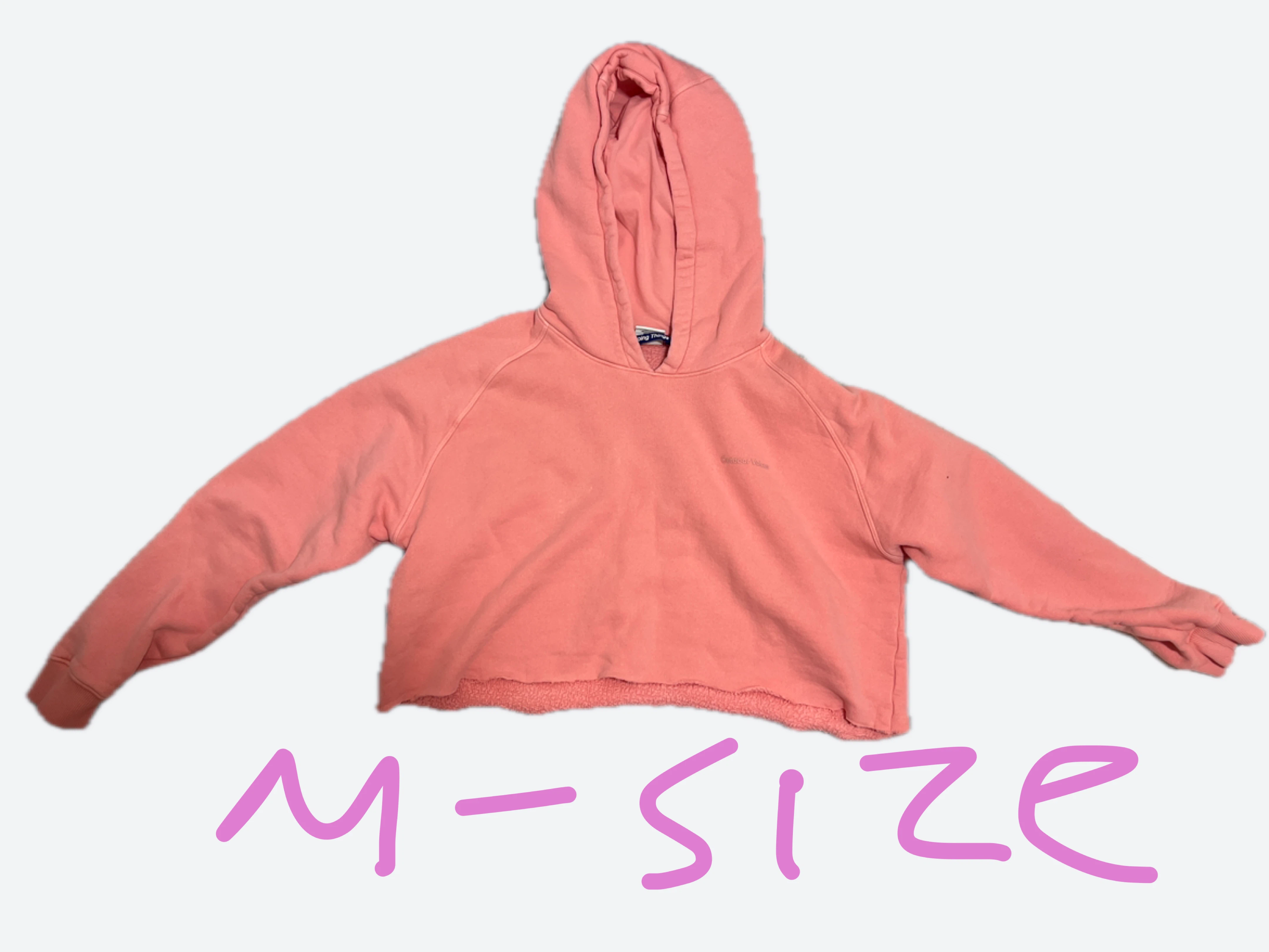 Coral Cropped Hoodie - Size M