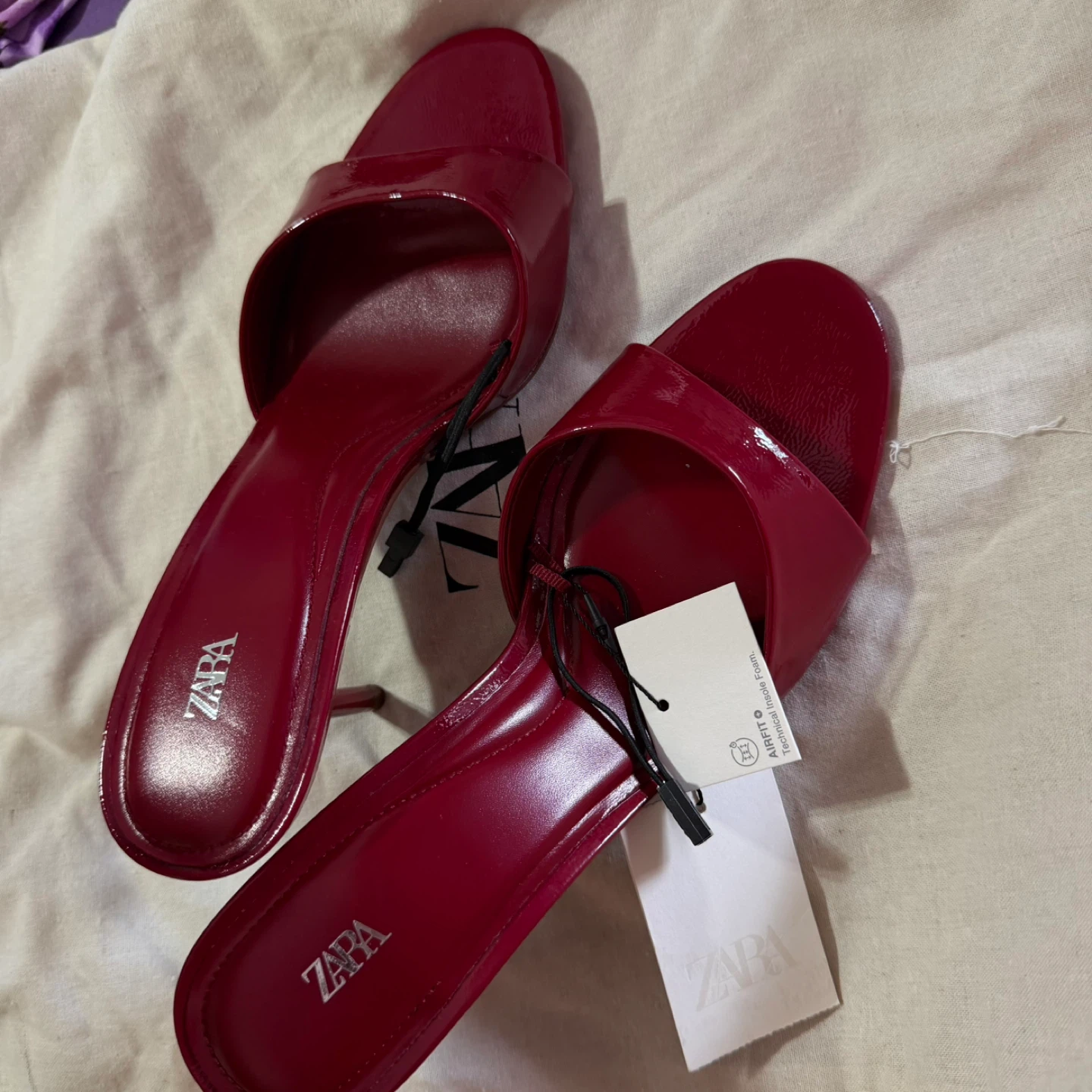 ZARA Red Patent Mules - photo 2