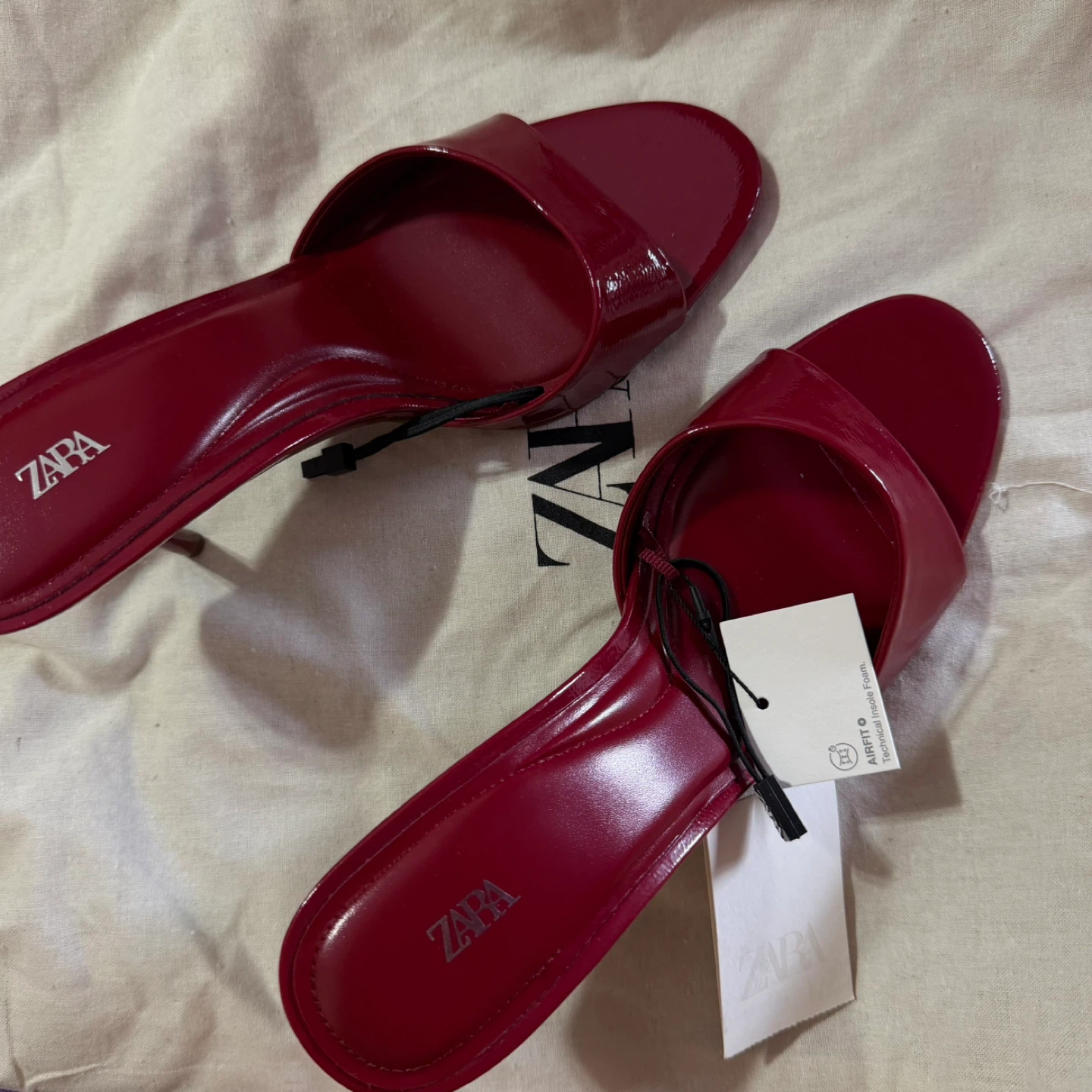 ZARA Red Patent Mules - photo 3