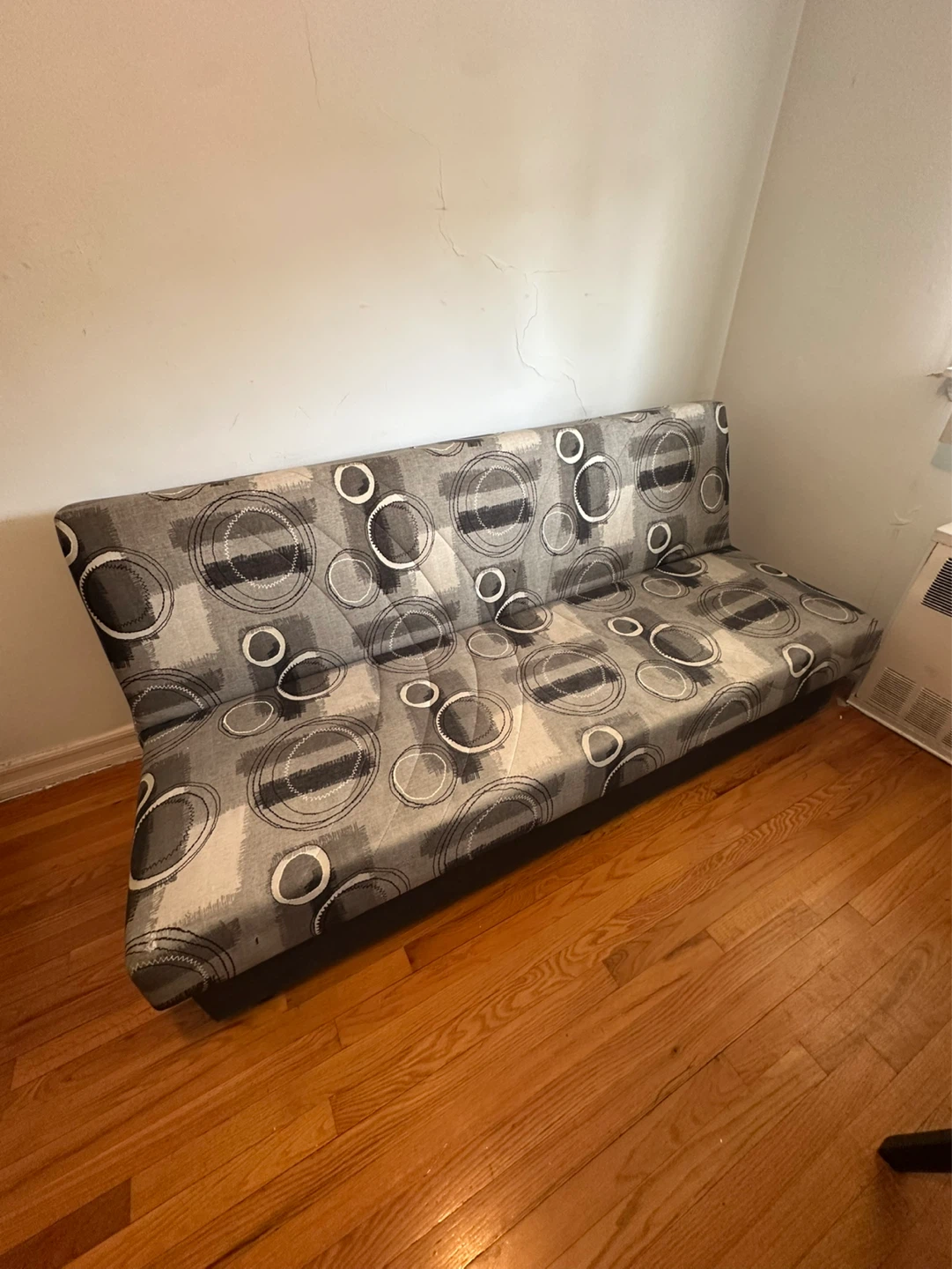Futon Sofa Bed with Geometric Pattern