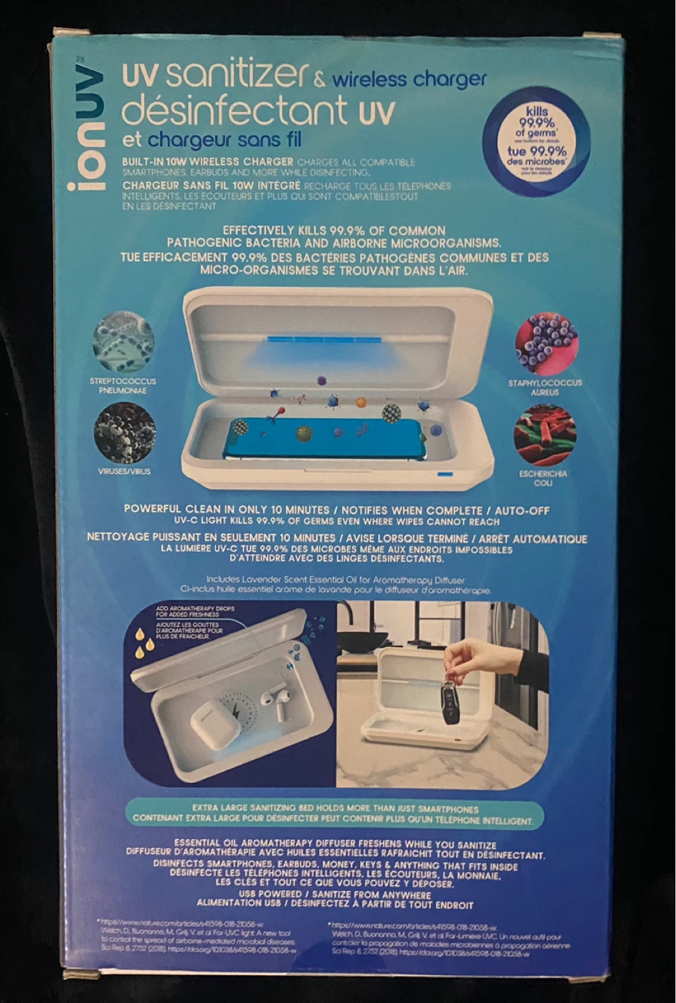 Tzumi ionUV Sanitizer & Wireless Charger – Brand New in Box - photo 2