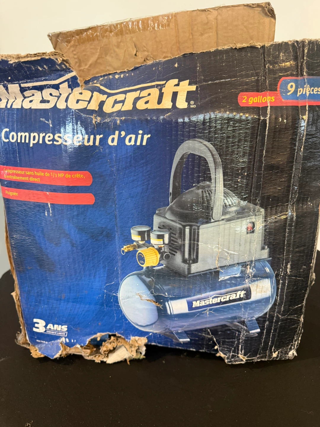 Mastercraft 1/3 HP Air Compressor with 9 Pieces