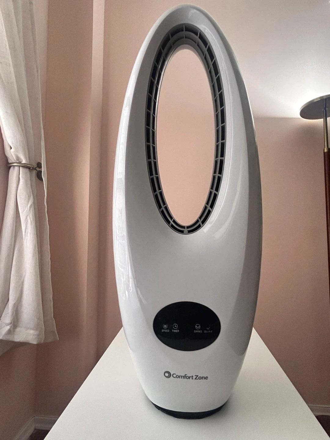 Comfort Zone White Oval Fan