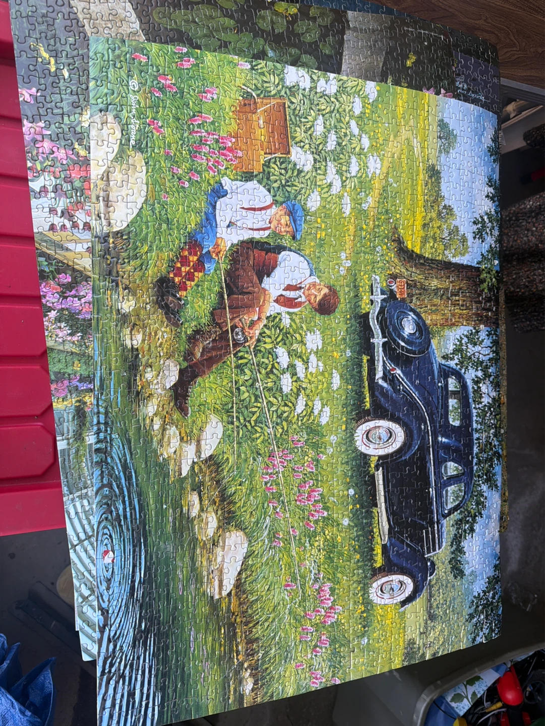 Vintage Fishing Scene Puzzle