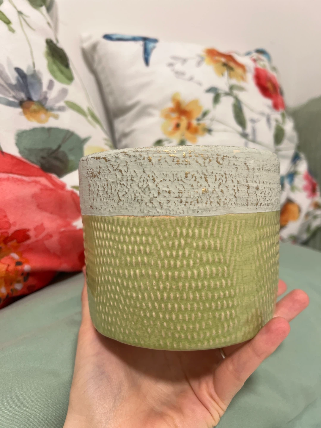 Textured Ceramic Planter Pot