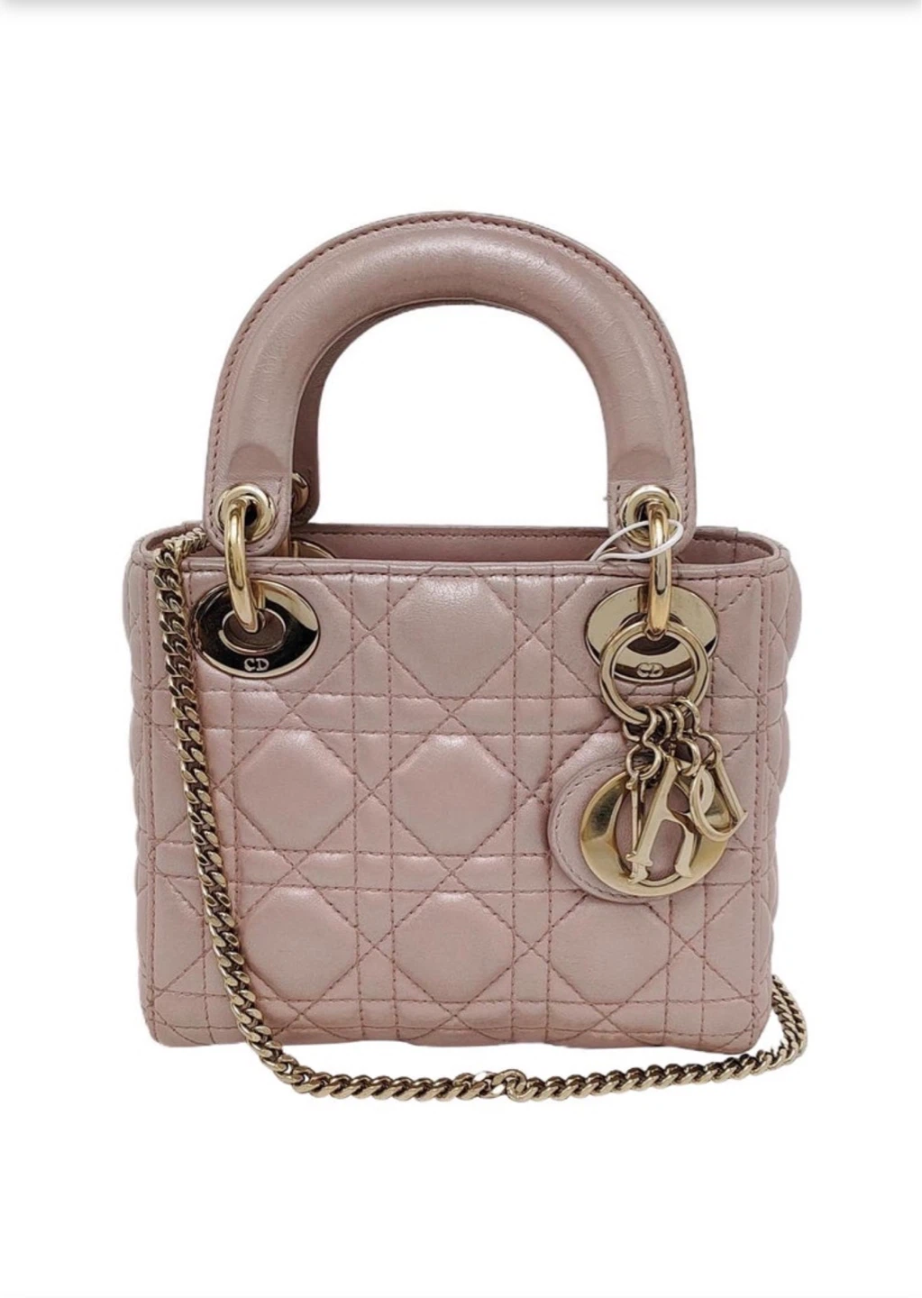 Christian Dior Lady Dior Mini Bag - Pink Cannage Lambskin - photo 4