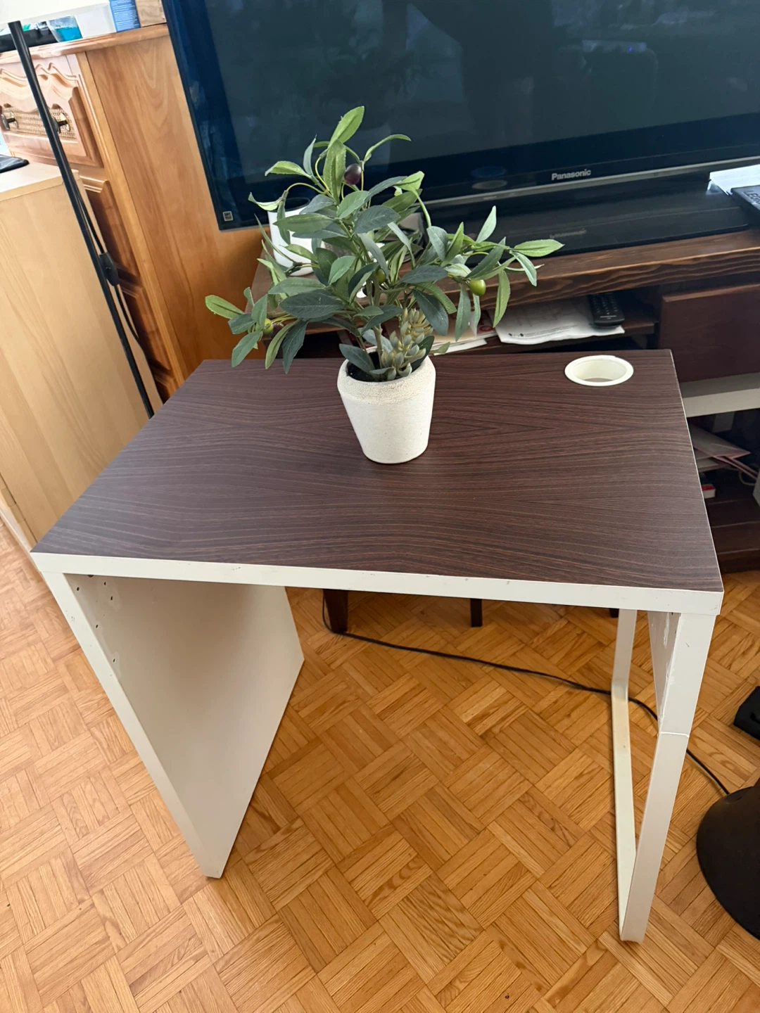 Compact Desk with Cup Holder