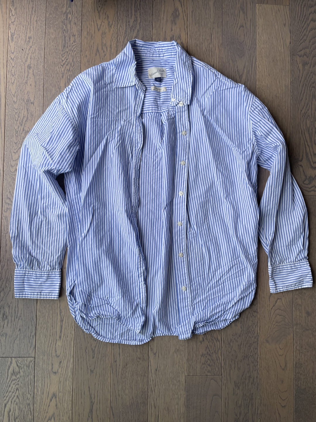 Universal Thread Striped Button-Up Shirt & White Tank Top - photo 2