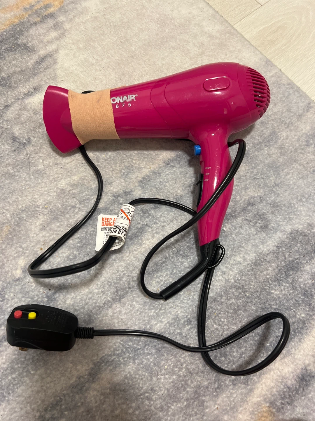 Conair 875 Pink Hair Dryer