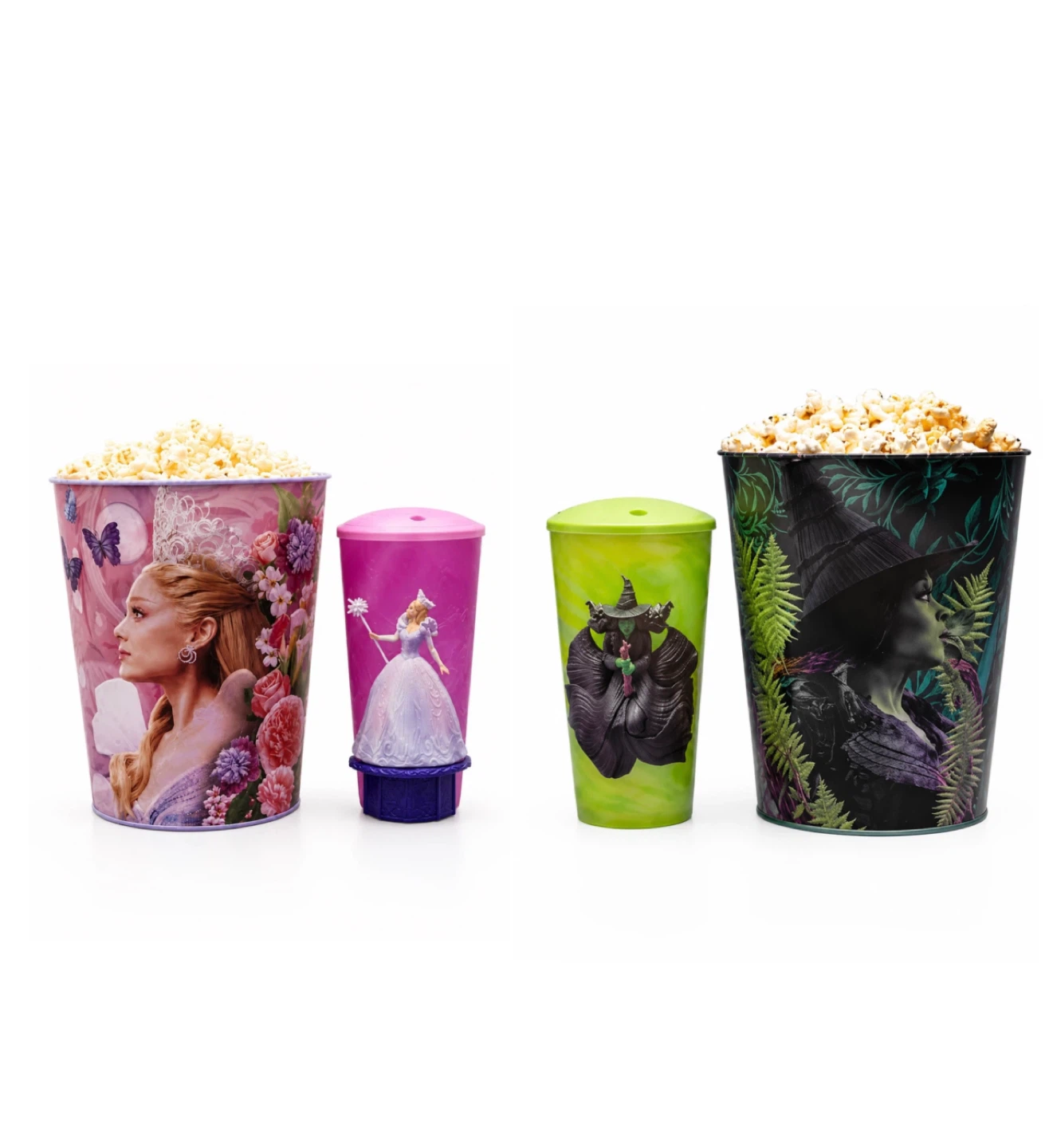 Wicked for good Glinda and Elphaba popcorn bucket bundle